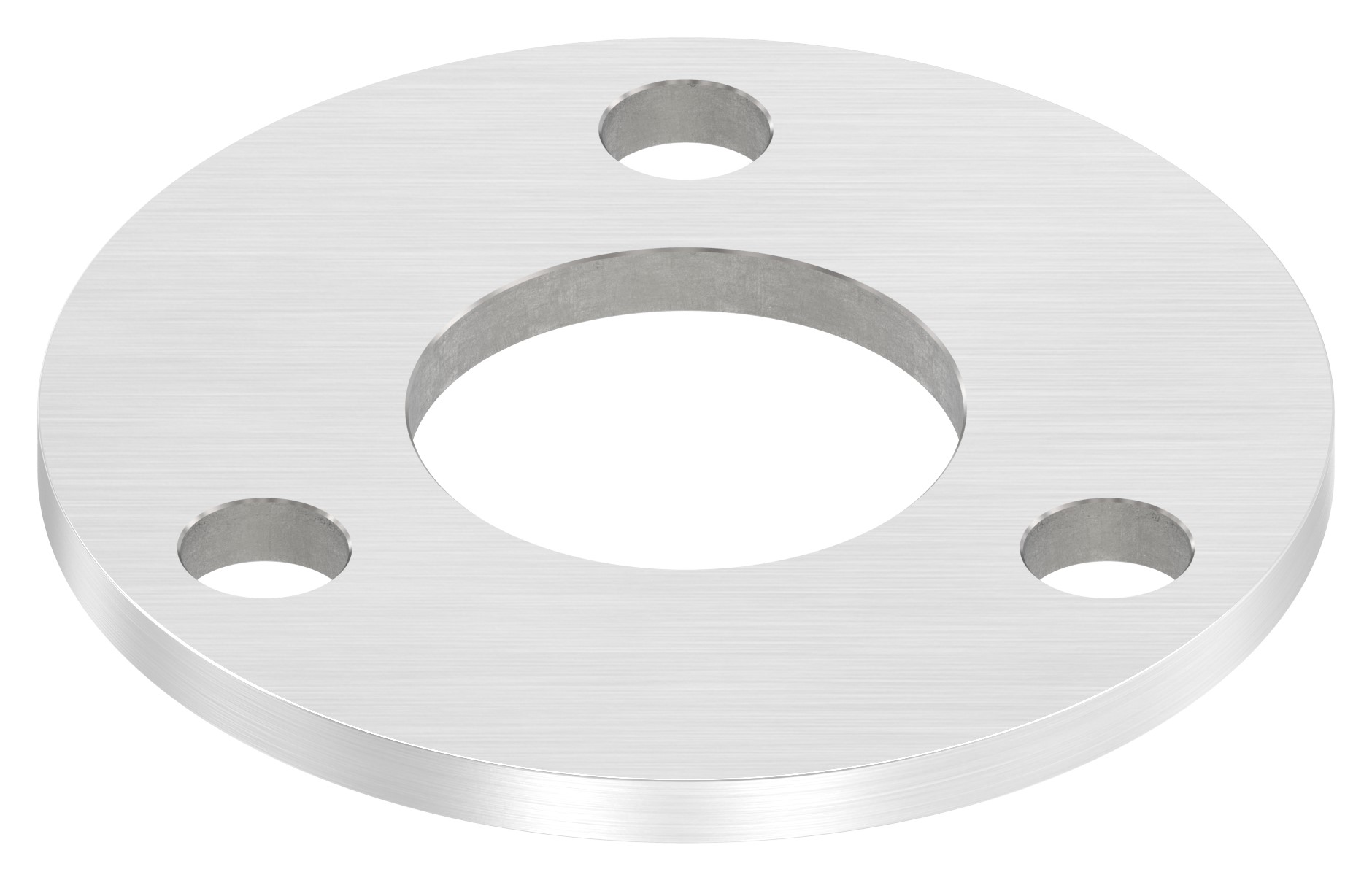 Ankerplatte Ø 100x6mm, mit Längsschliff, V2A