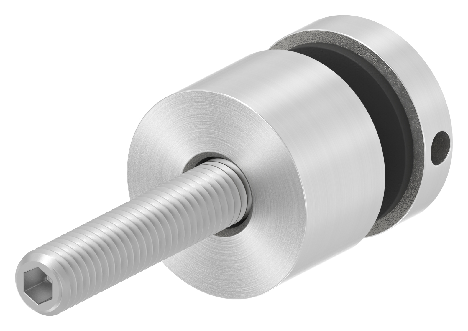 Glaspunkthalter 16mm, Anschluss: flach, V2A