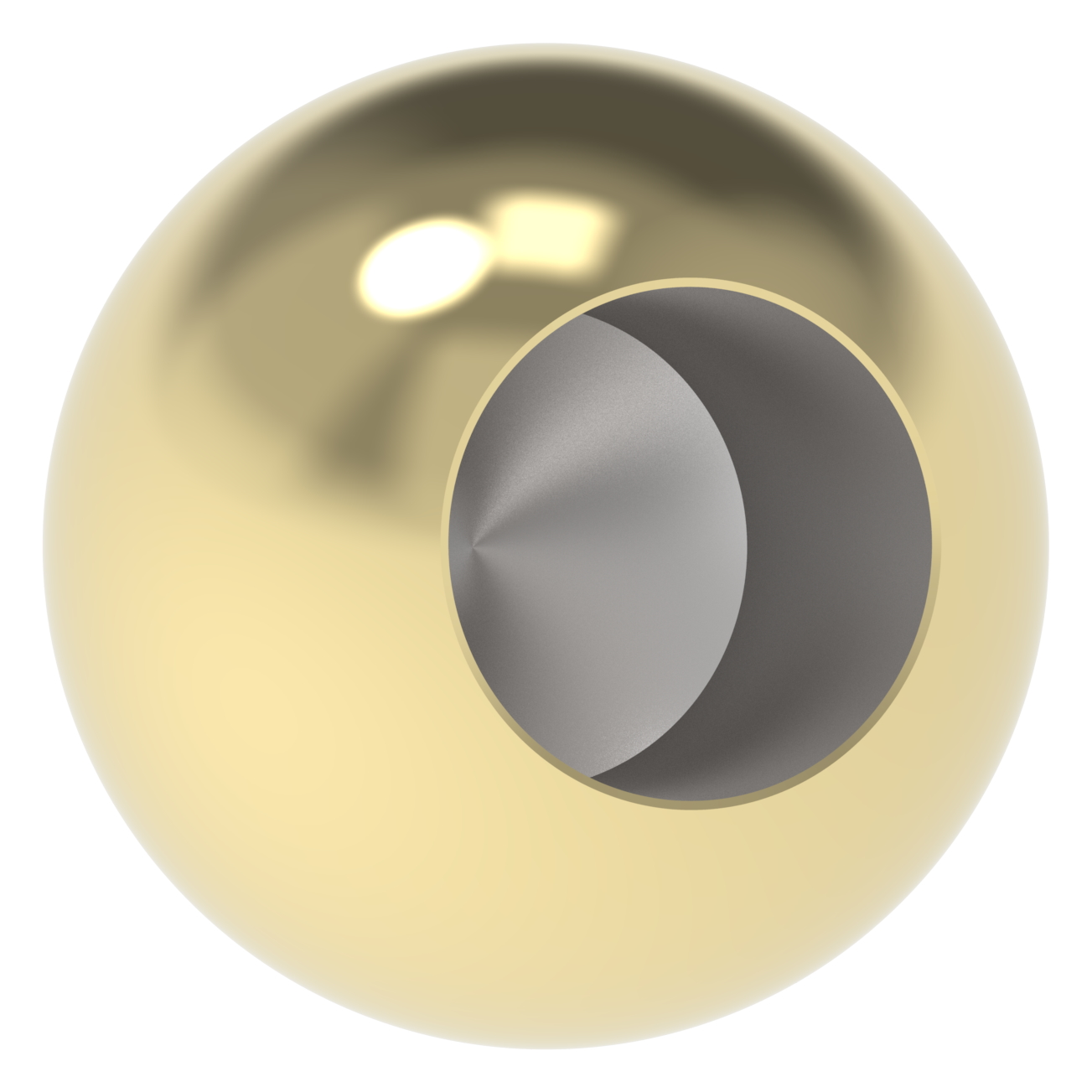 Messingkugel Ø 25mm mit Sackloch 12,2mm