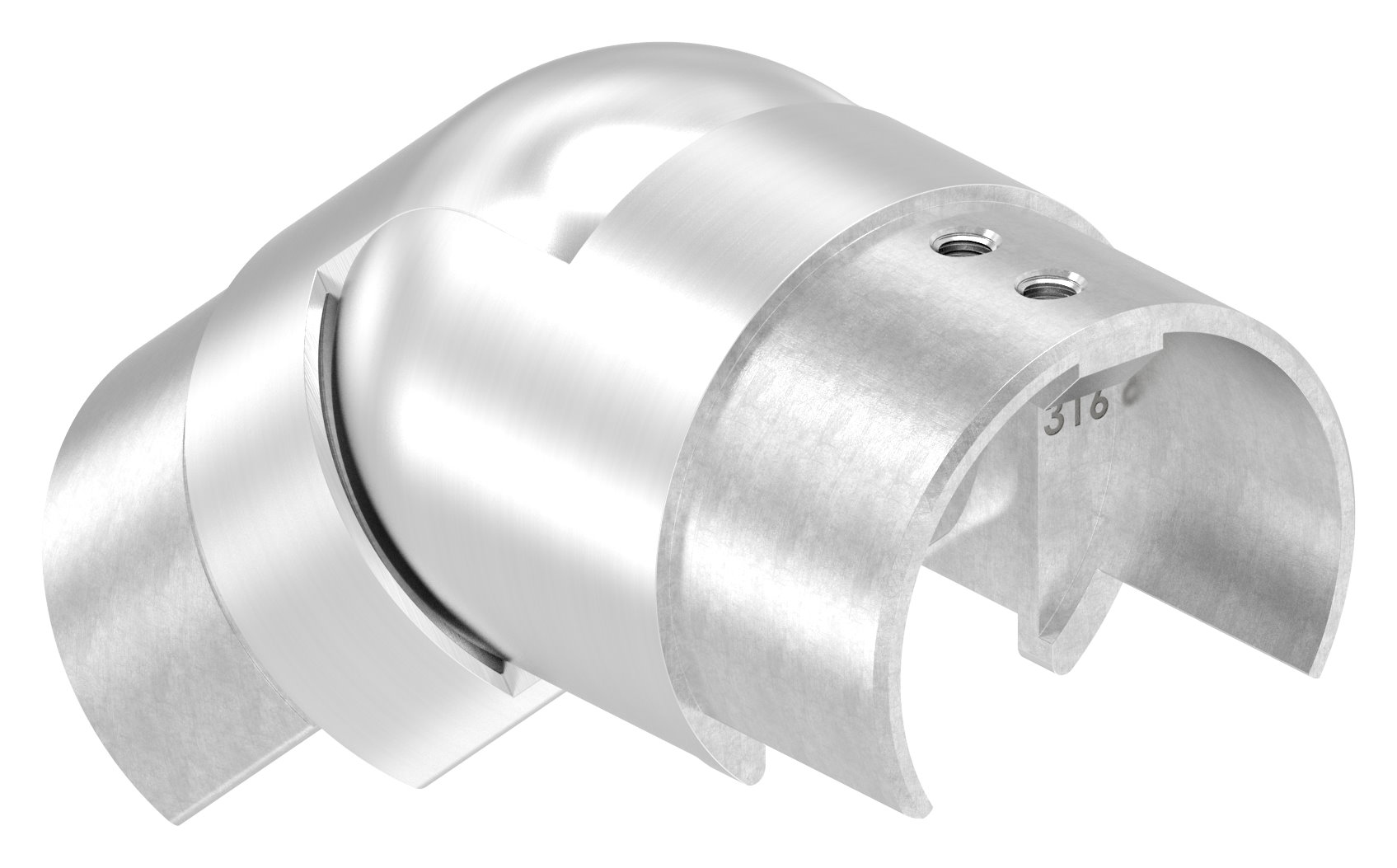Verbinder flexibel für Nutrohr 60,3x1,5mm, V4A
