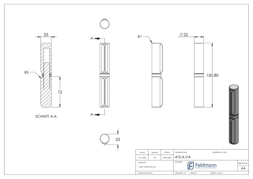 Torband zum Anschweißen aus Edelstahl V2A