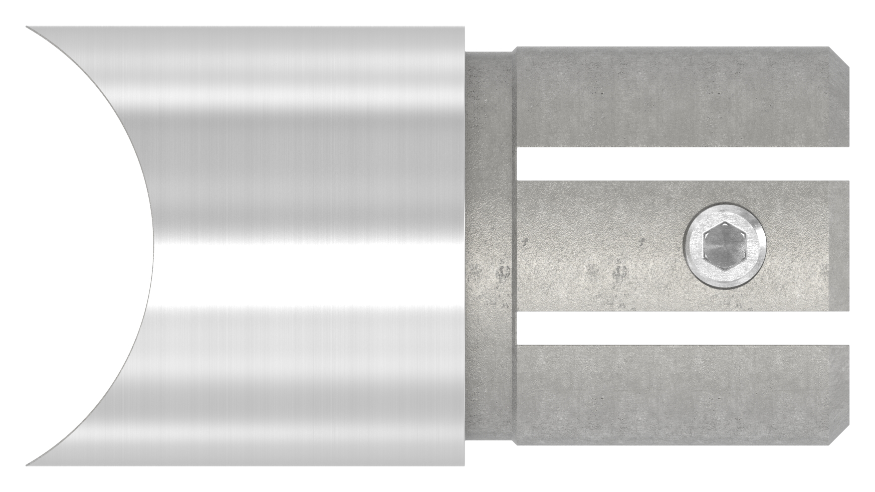 Anschlussstück 90°, Anschluss oben: 48,3mm, V2A