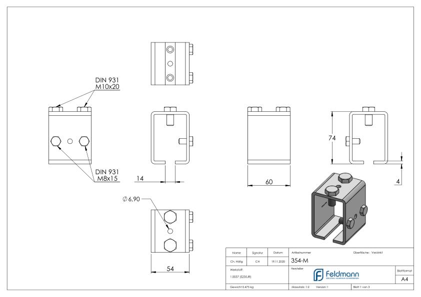Verbinder für Hängetorlaufschienen