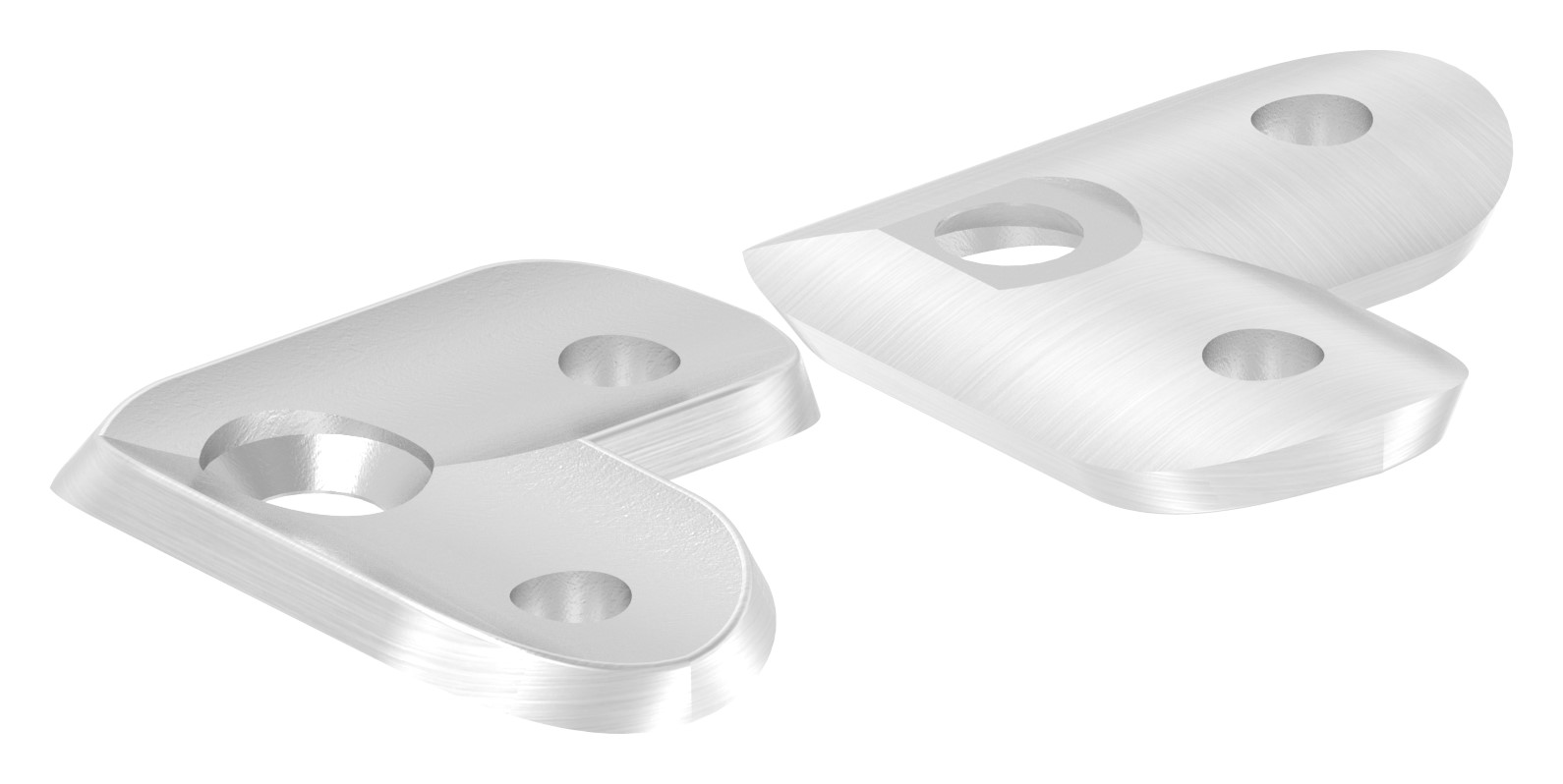 Handlaufanschlussplatte 90°, 42,4mm, V2A