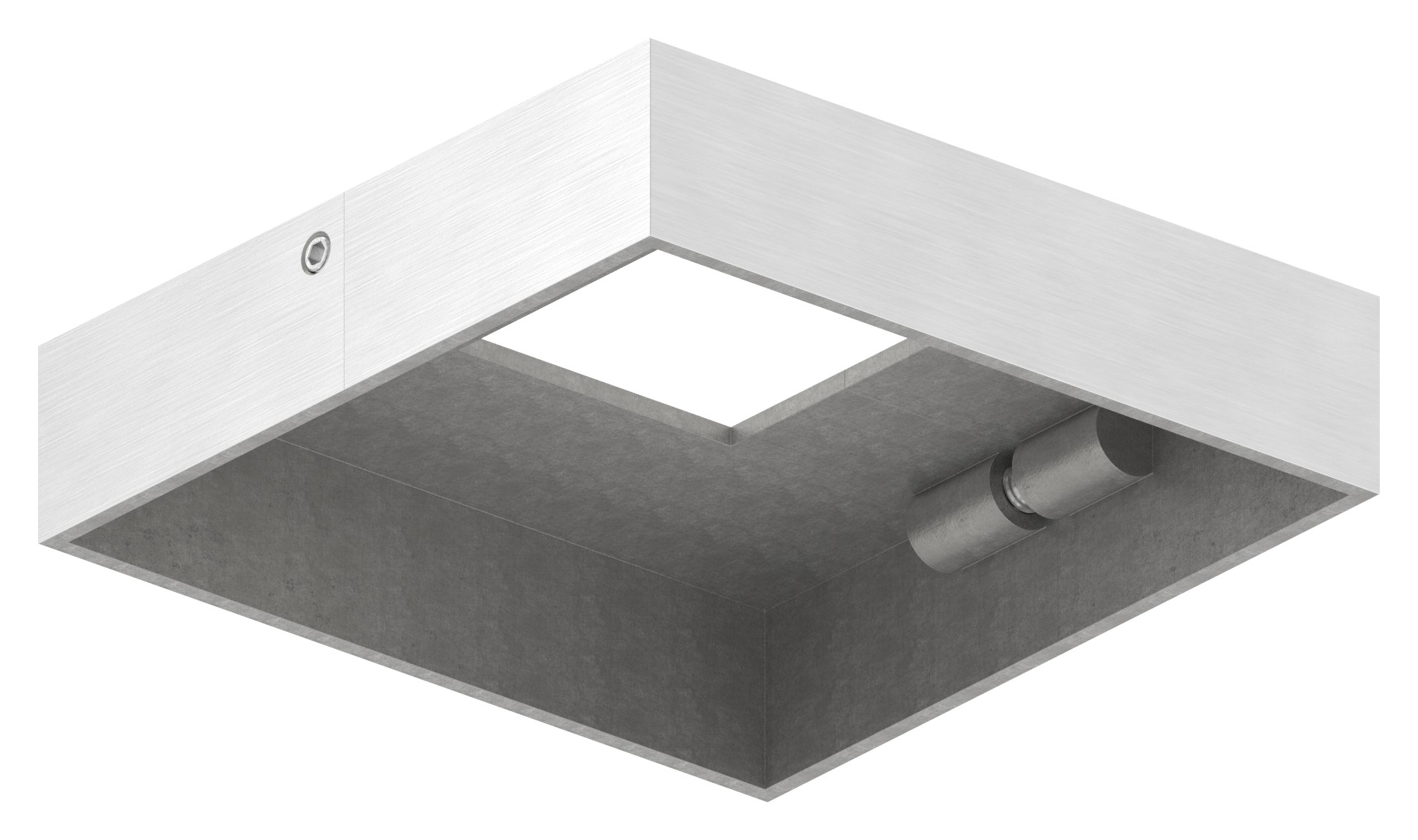 Abdeckrosette, 109x109x25mm, V4A