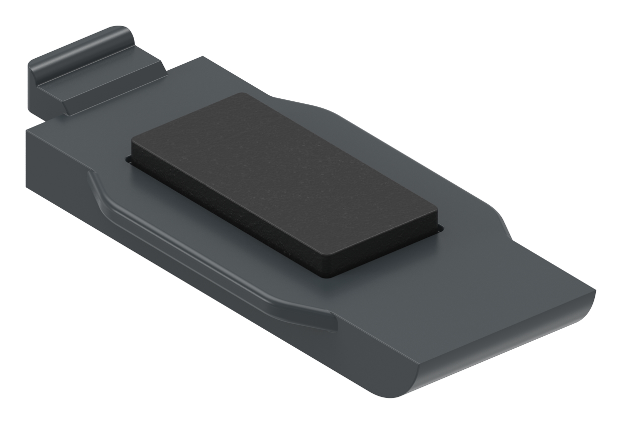 Sicherungsplatte für Mod. 36 - Zink roh pulverbeschichtet in RAL 7016 matt