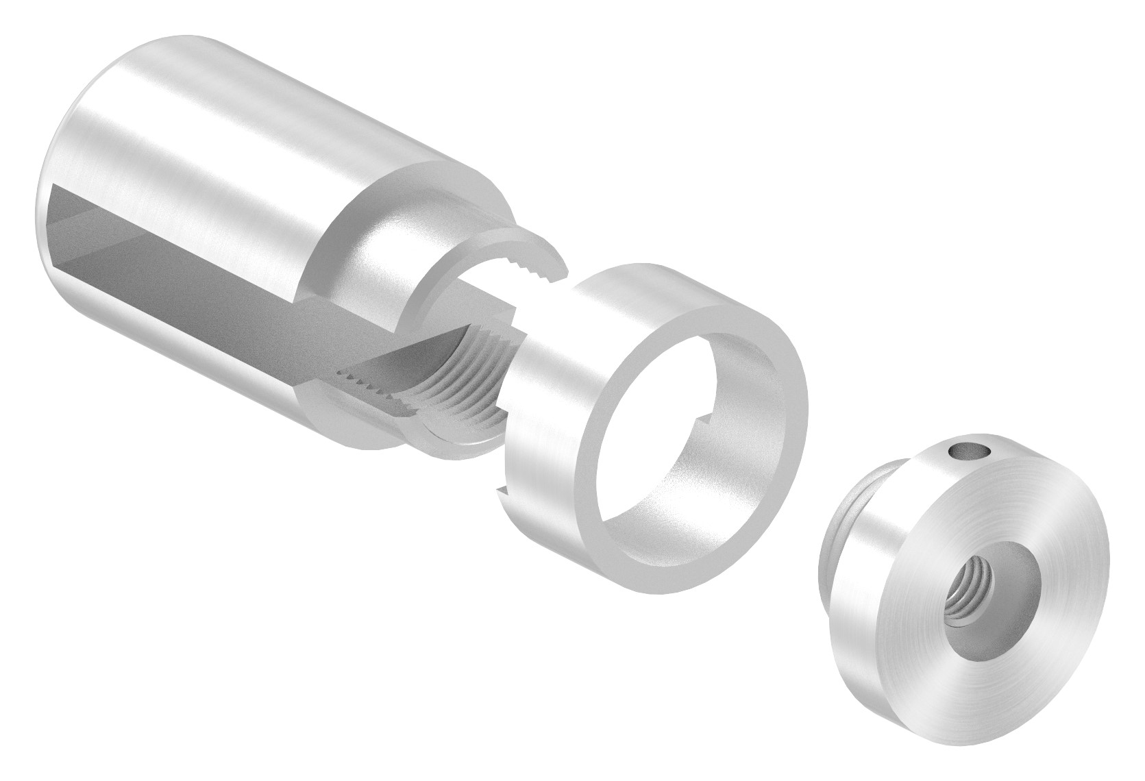 Brenk Grundhalter für Flachstäbe 40x8mm, V2A