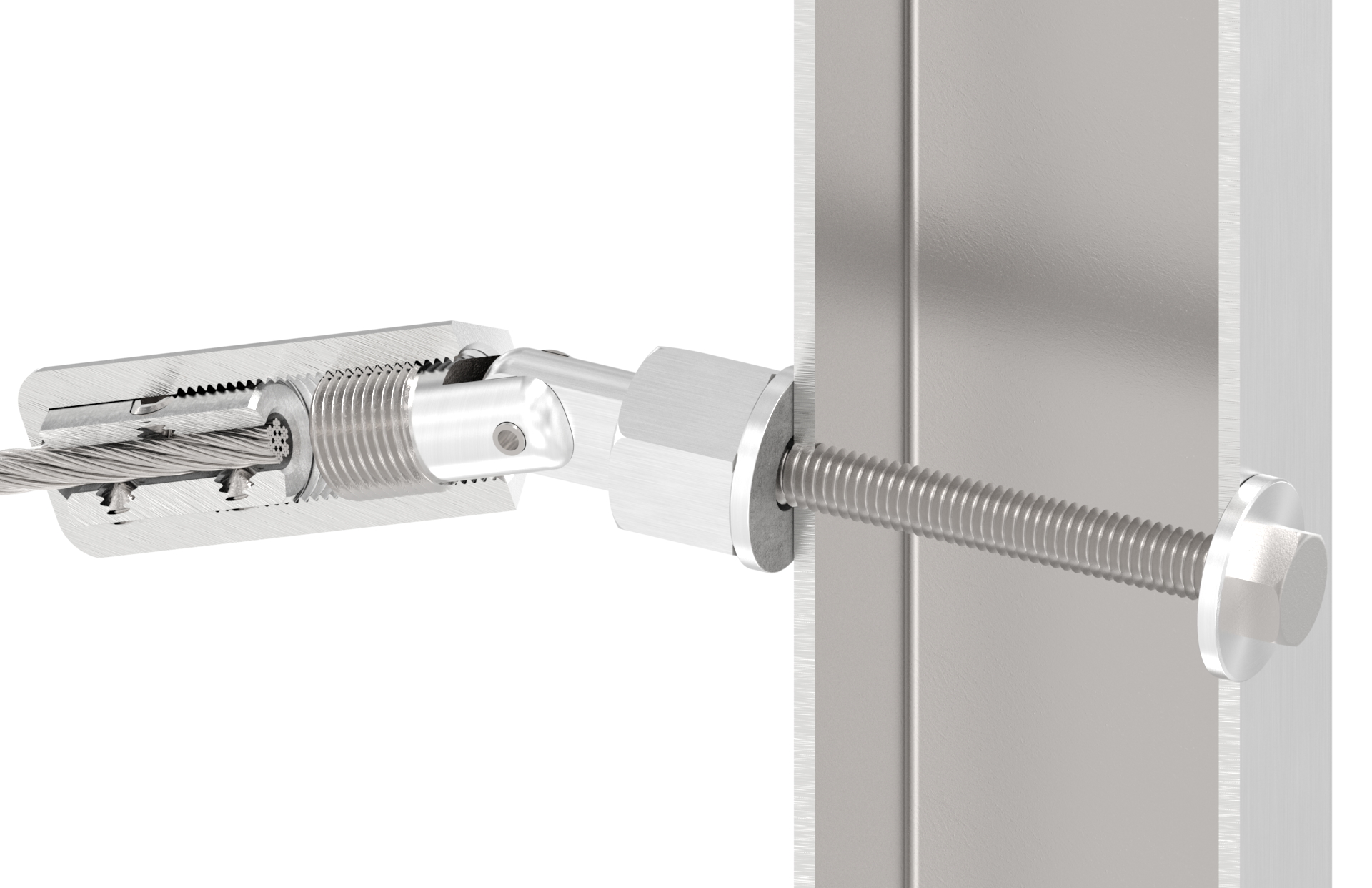 Gewindeterminal zur Selbstmontage, Seil 6mm, V2A