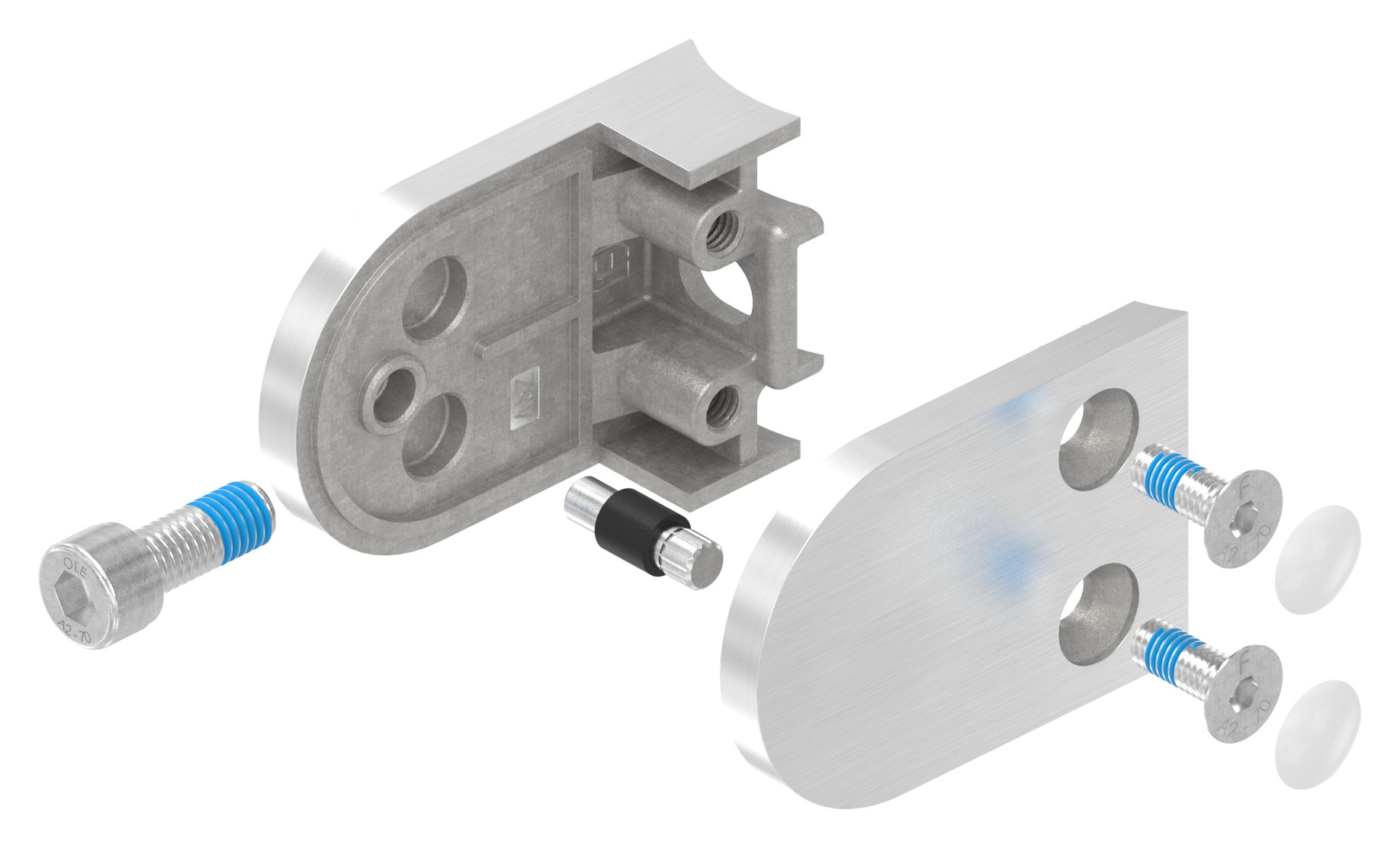 Glasklemme Mod. 32, Anschluss: 48,3mm, V2A