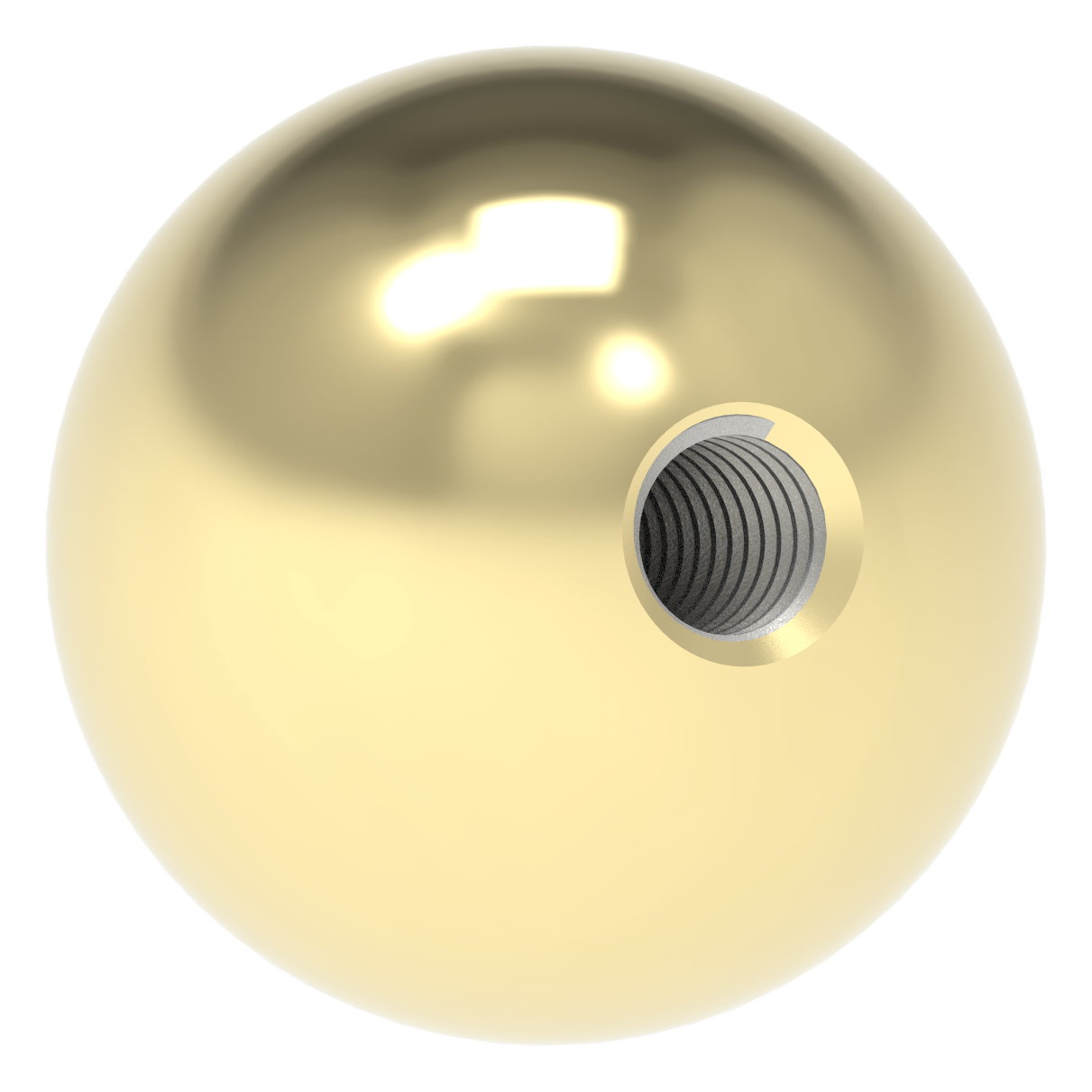 Messingkugel Ø 25mm mit M6