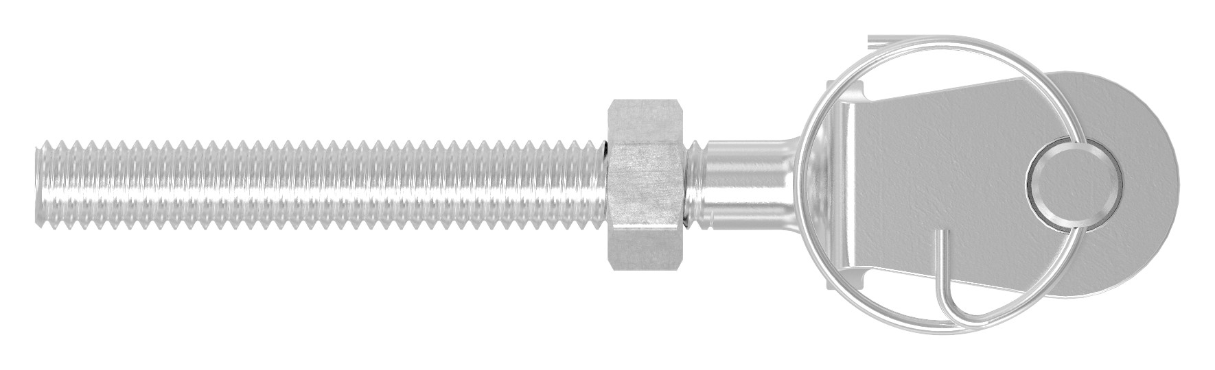 Gabelterminal mit Außengew. M6 links, V4A