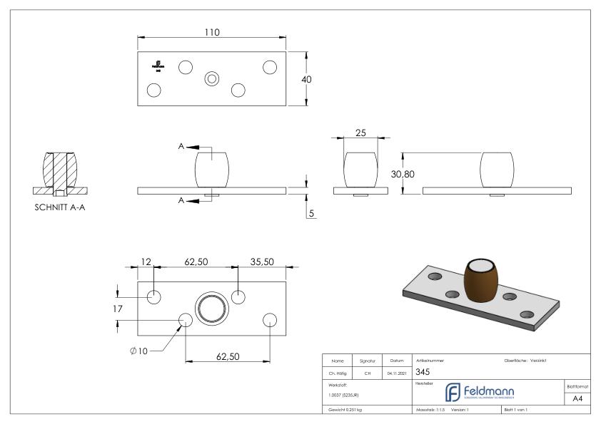 Führung für Hängetore unten