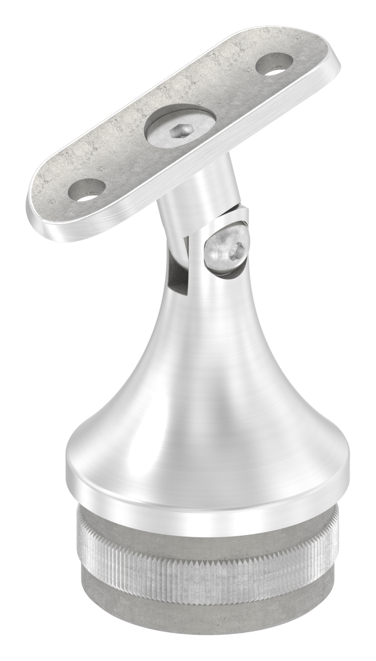 Rohrabschlussstopfen mit Gelenk und Platte, für 48,3x2,0mm, V2A