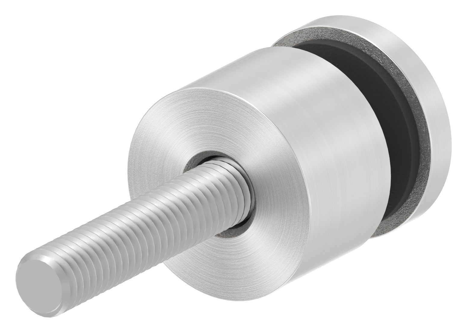 Glaspunkthalter 16mm, Anschluss: flach, V2A