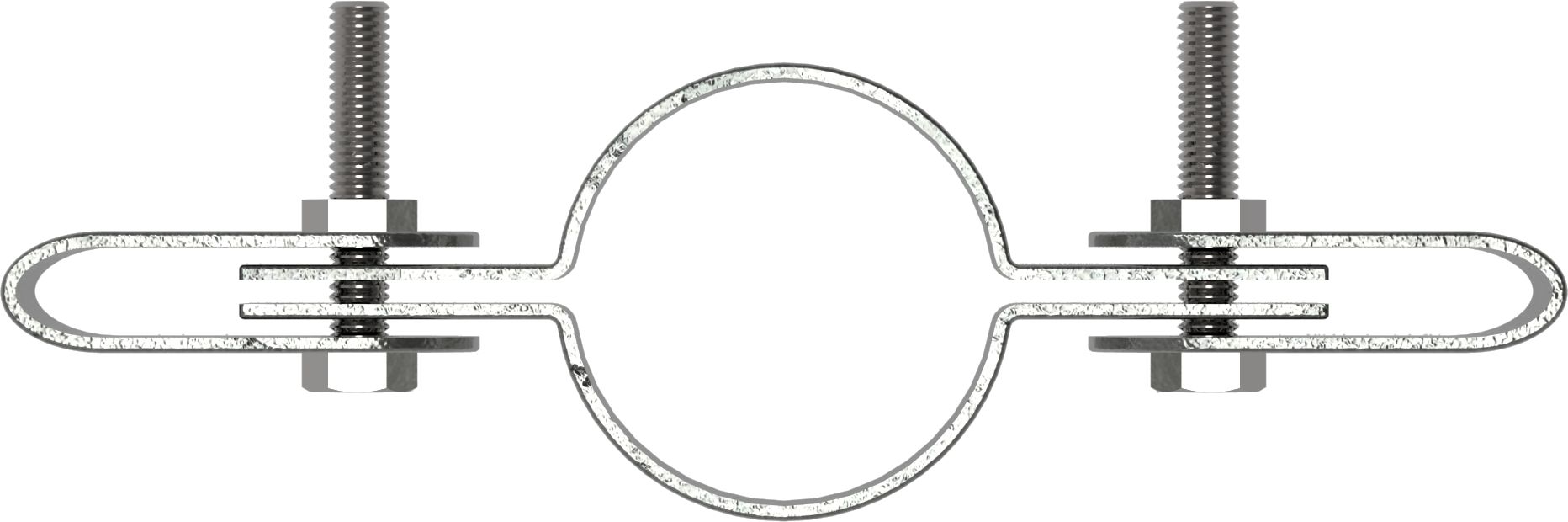 Halter beidseitig, für Rohr Ø 42,4mm