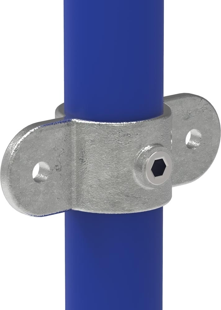 Halter mit 2 Laschen, 180°, für Rohr Ø 33,7mm