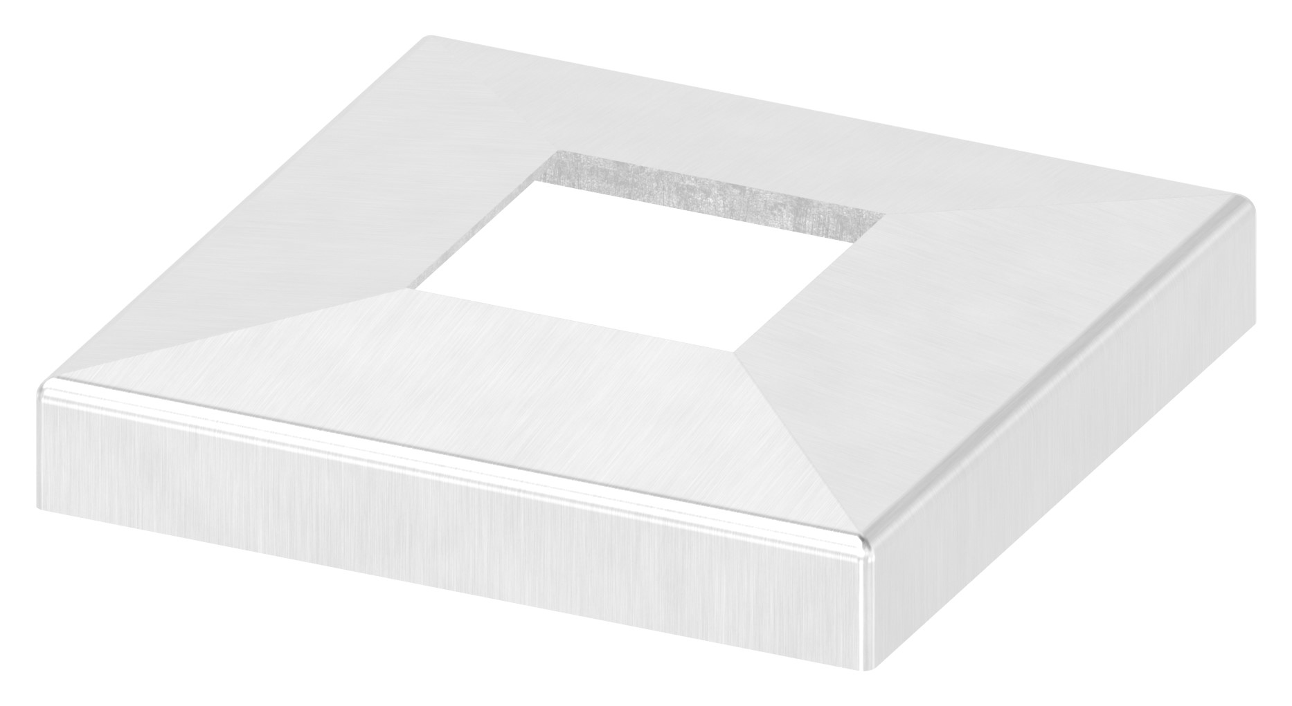 Abdeckrosette, 129x129x25mm für 50x50mm, V4A