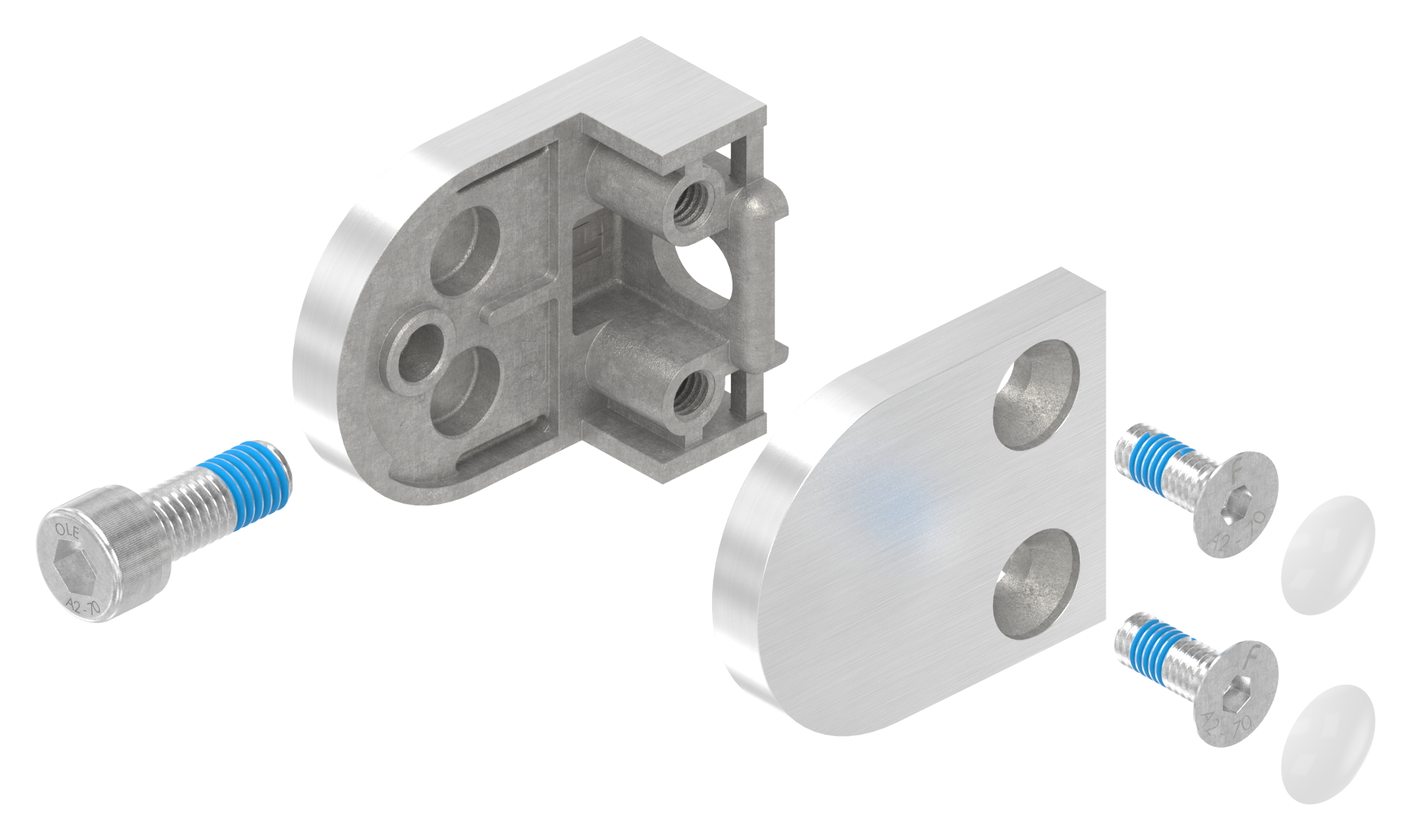 Glasklemme Mod. 30, Anschluss: gerade, V2A