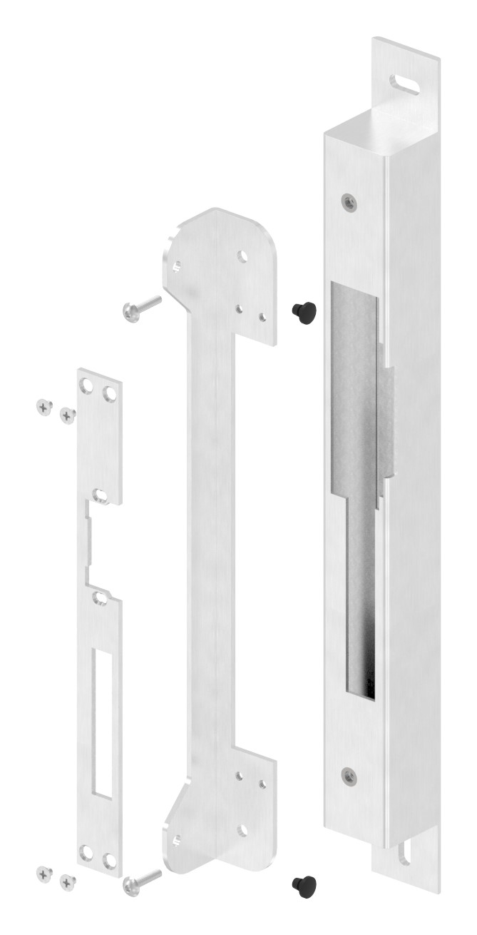 Gegenkasten zum Aufschrauben, für Abstand 72 / 92 mm für 40mm, DIN R, V2A Gegenkasten zum Aufschrauben, für Abstand 72 / 92 mm für 40mm, DIN R, V2A
