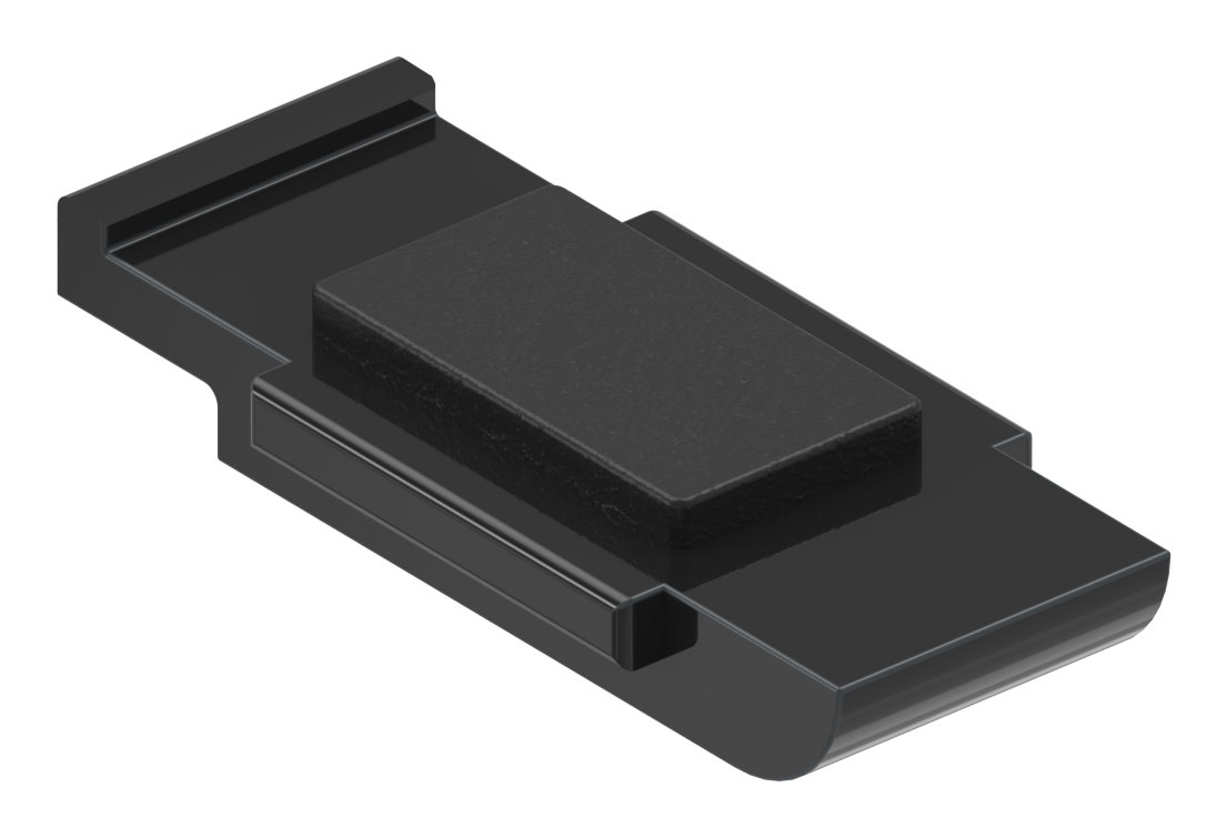 Sicherungsplatte für Mod. 31 , Zink roh pulverbeschichtet in RAL 9005 matt