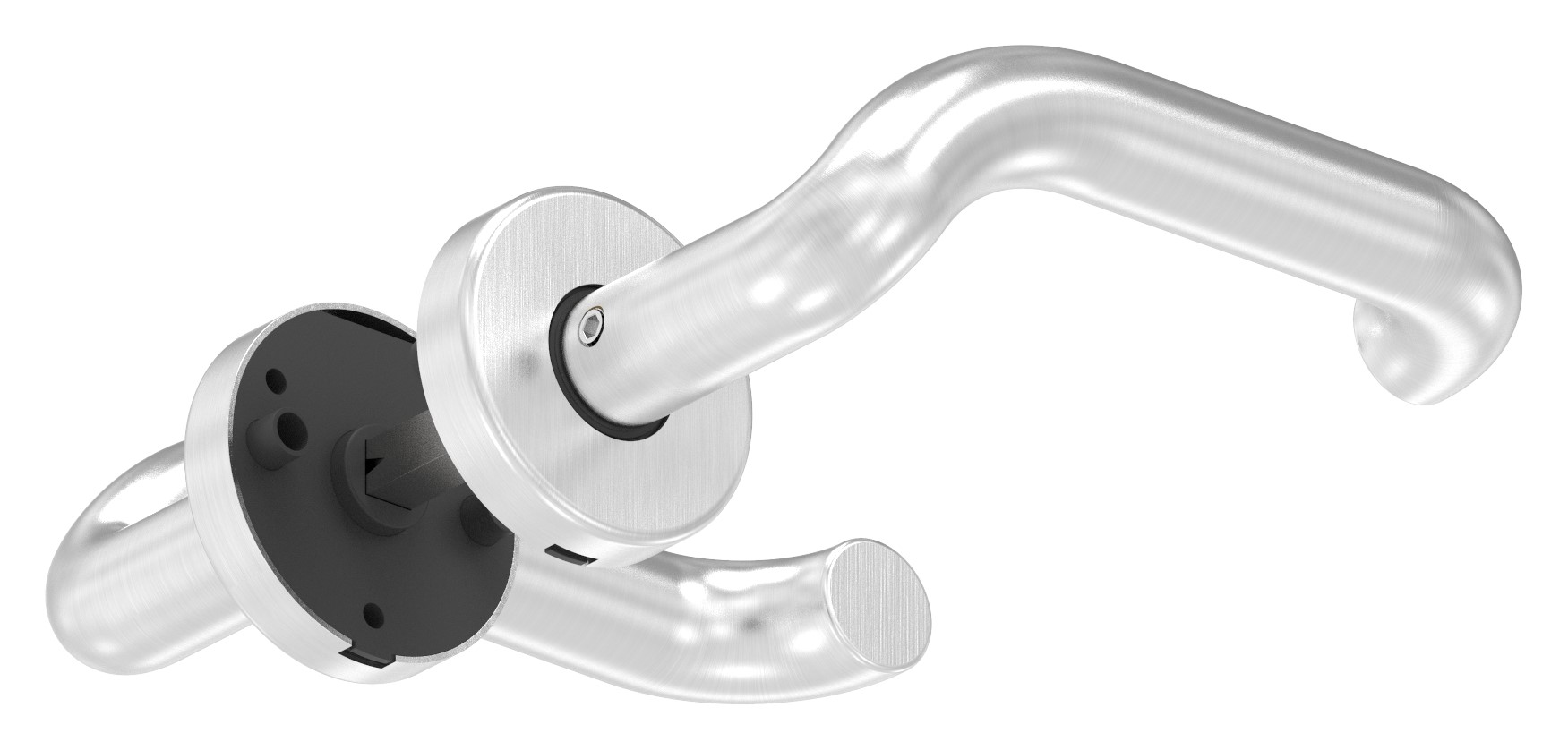 Türdrücker-Paar, drehbar, V2A