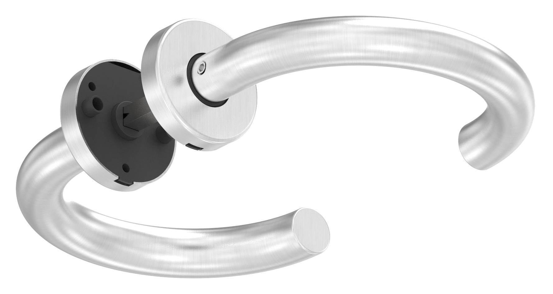 Türdrücker-Paar, drehbar, V2A