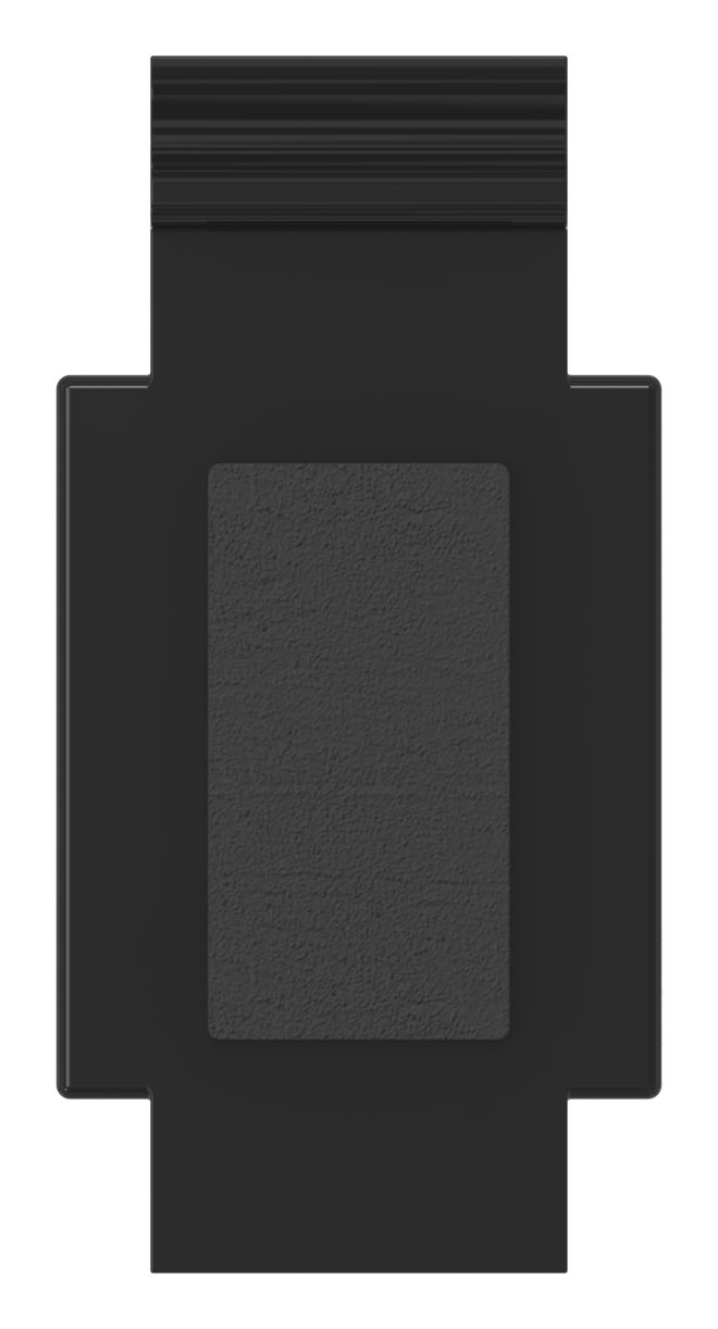 Sicherungsplatte für Mod. 14 , Zink roh pulverbeschichtet in RAL 9005 glänzend