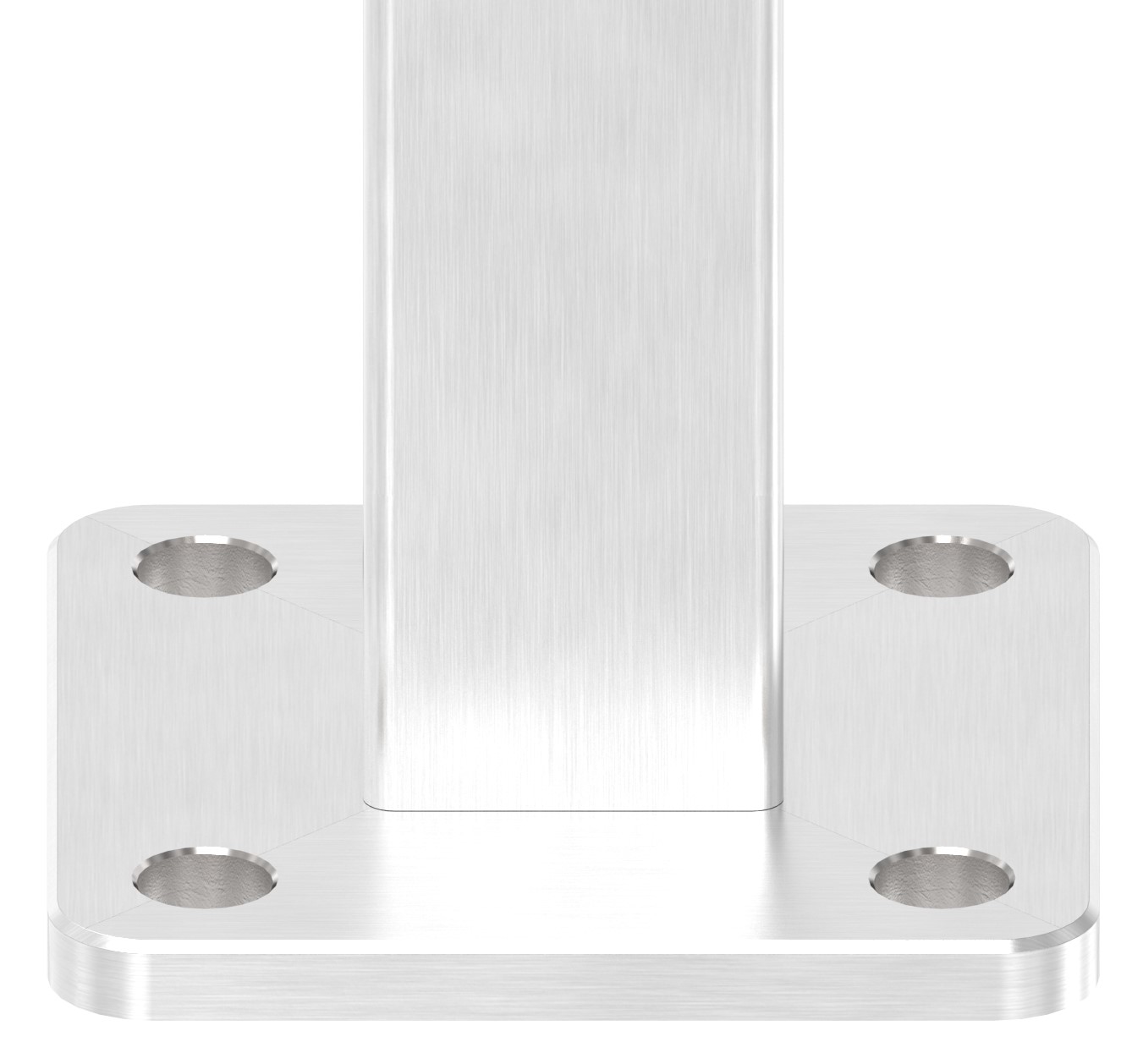 Wand- und Bodenanker mit Rändelung, für Rohr 40x40x2,0mm, V4A