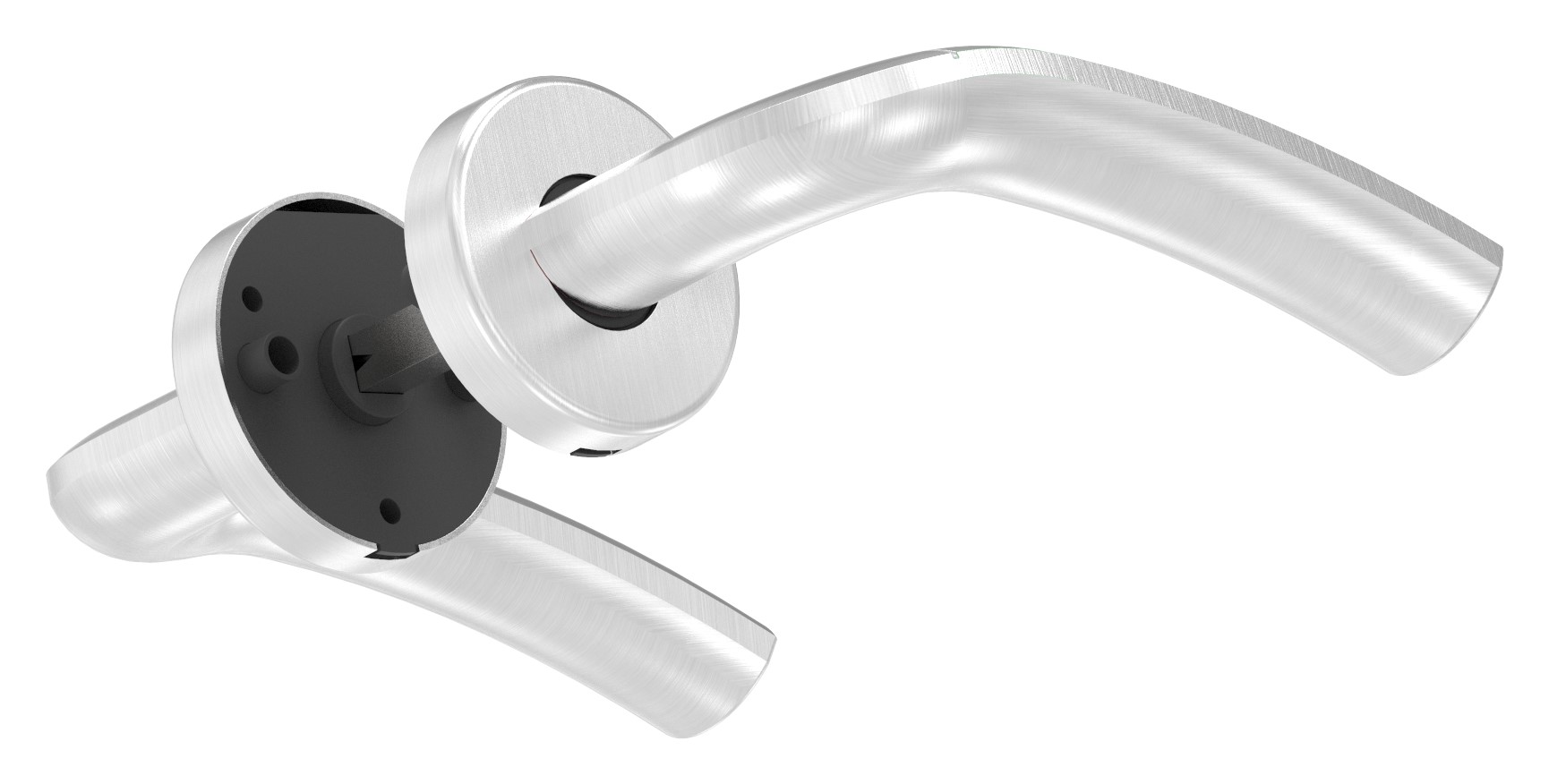 Türdrücker-Paar, drehbar, V2A