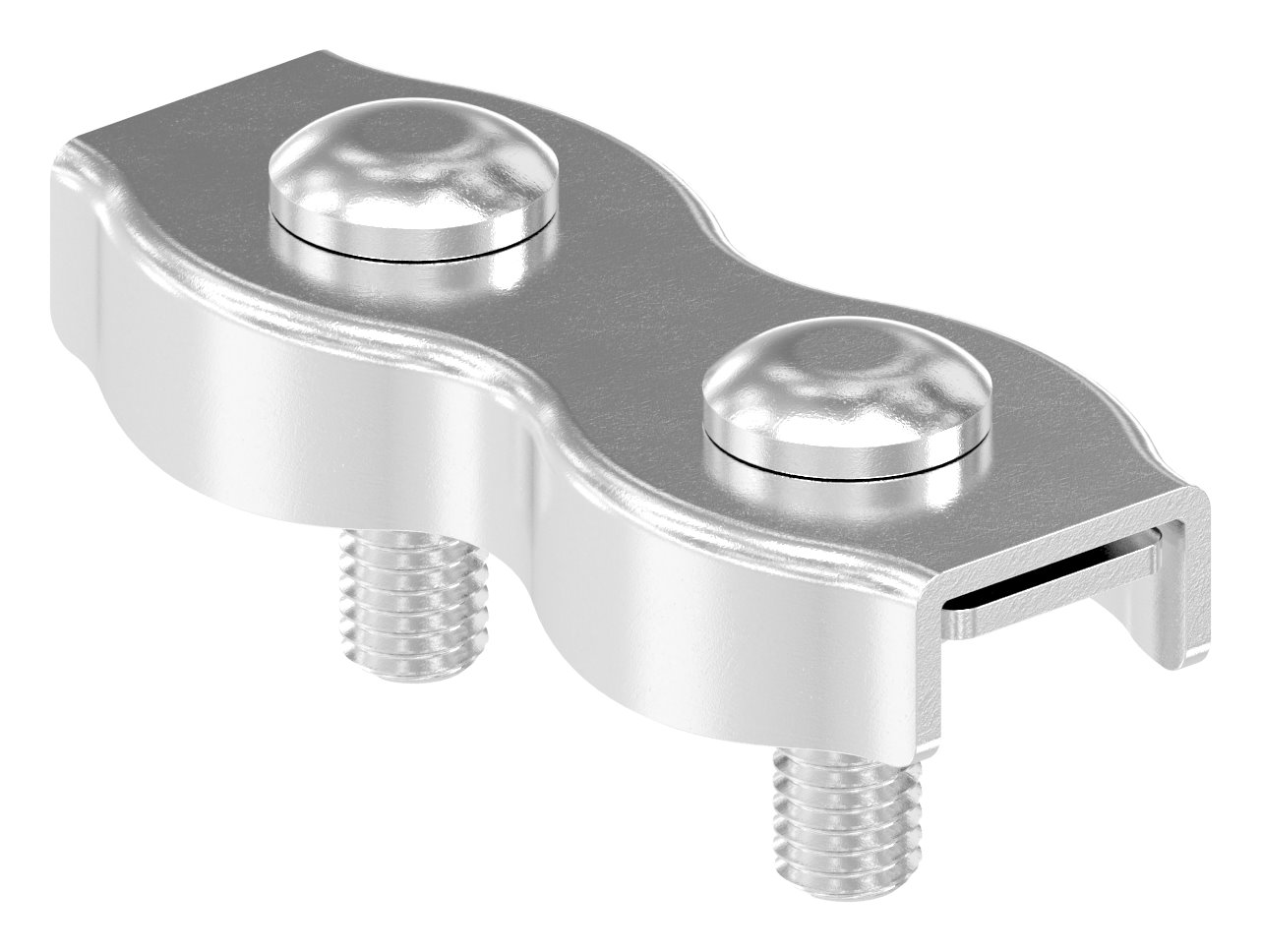 Duplexklemmen für Seil 8mm, V4A Duplexklemmen für Seil 8mm, V4A