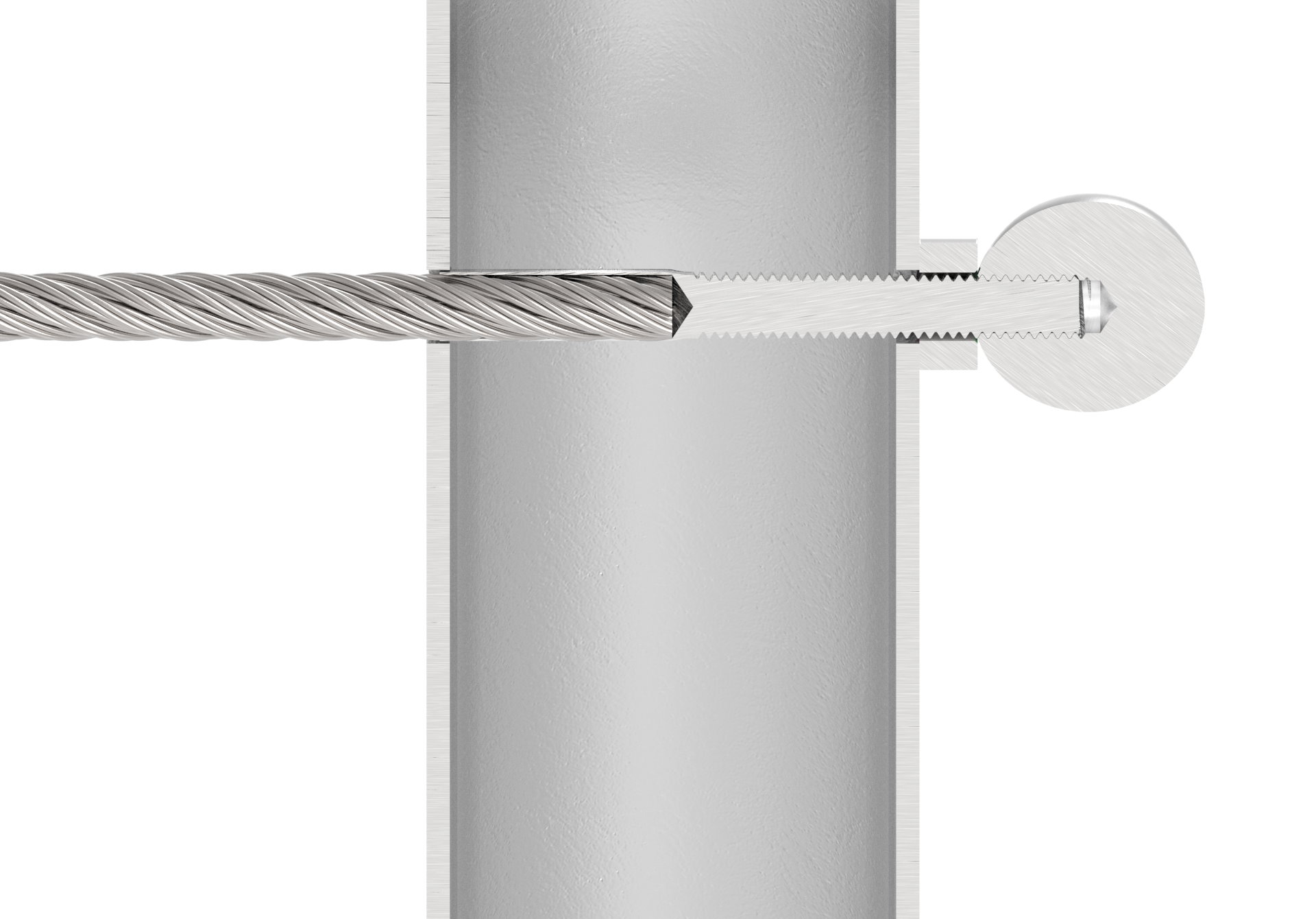 Formanschluss, mit Bohrung 6,5mm, V2A