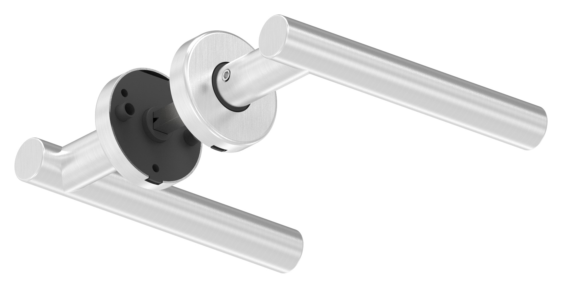 Türdrücker-Paar, drehbar, V2A