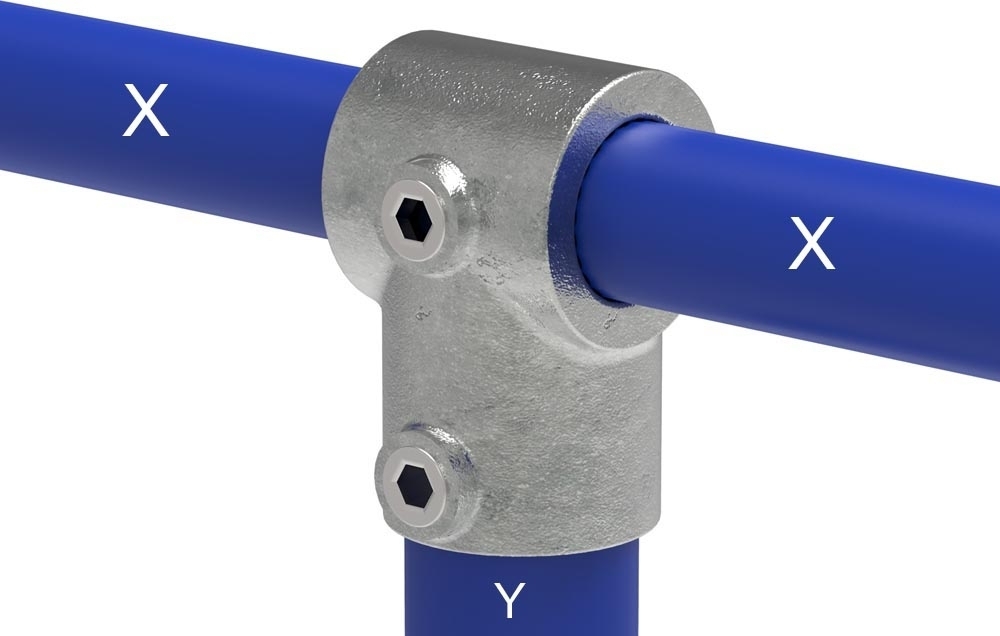 T-Stück kurz, für Rohr Ø 48,3 / 42,4mm