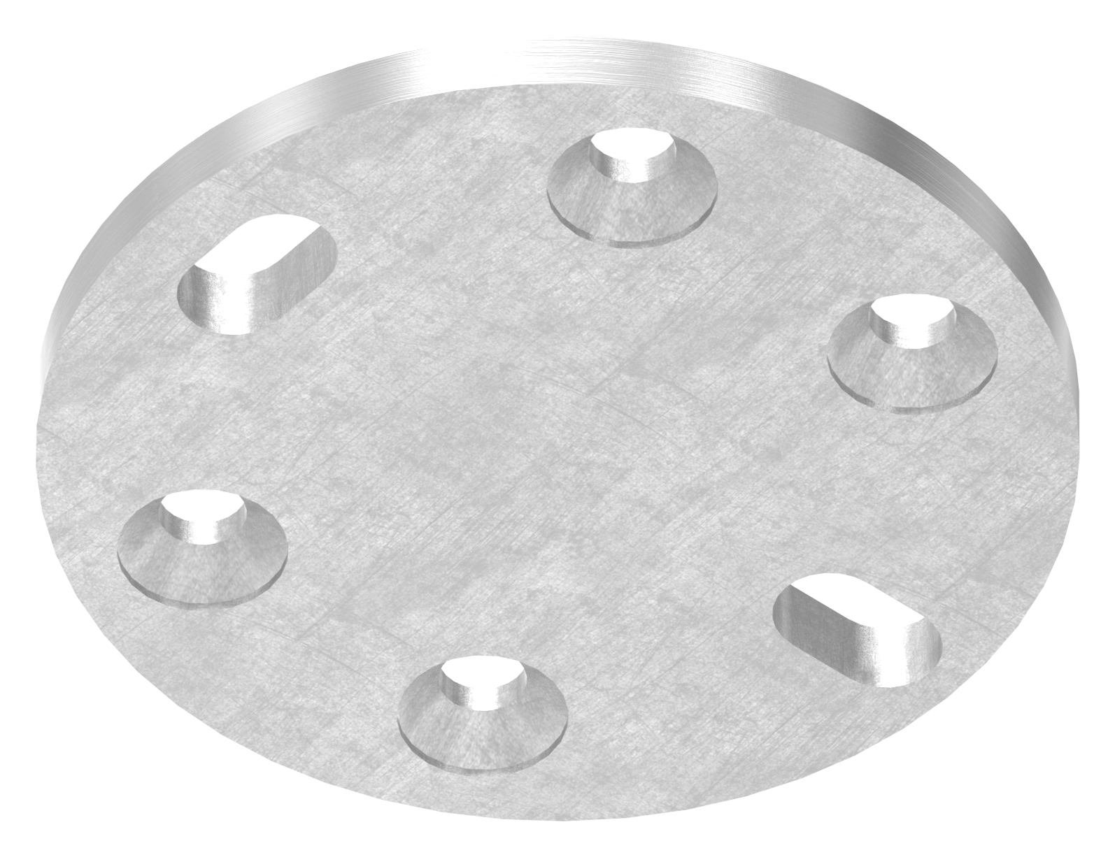 Ankerplatte, 100x8mm, für Spannringe, V2A