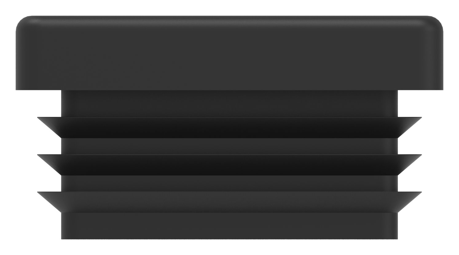 Kunststoffkappe für Quadratrohr 40x40mm, mit M10