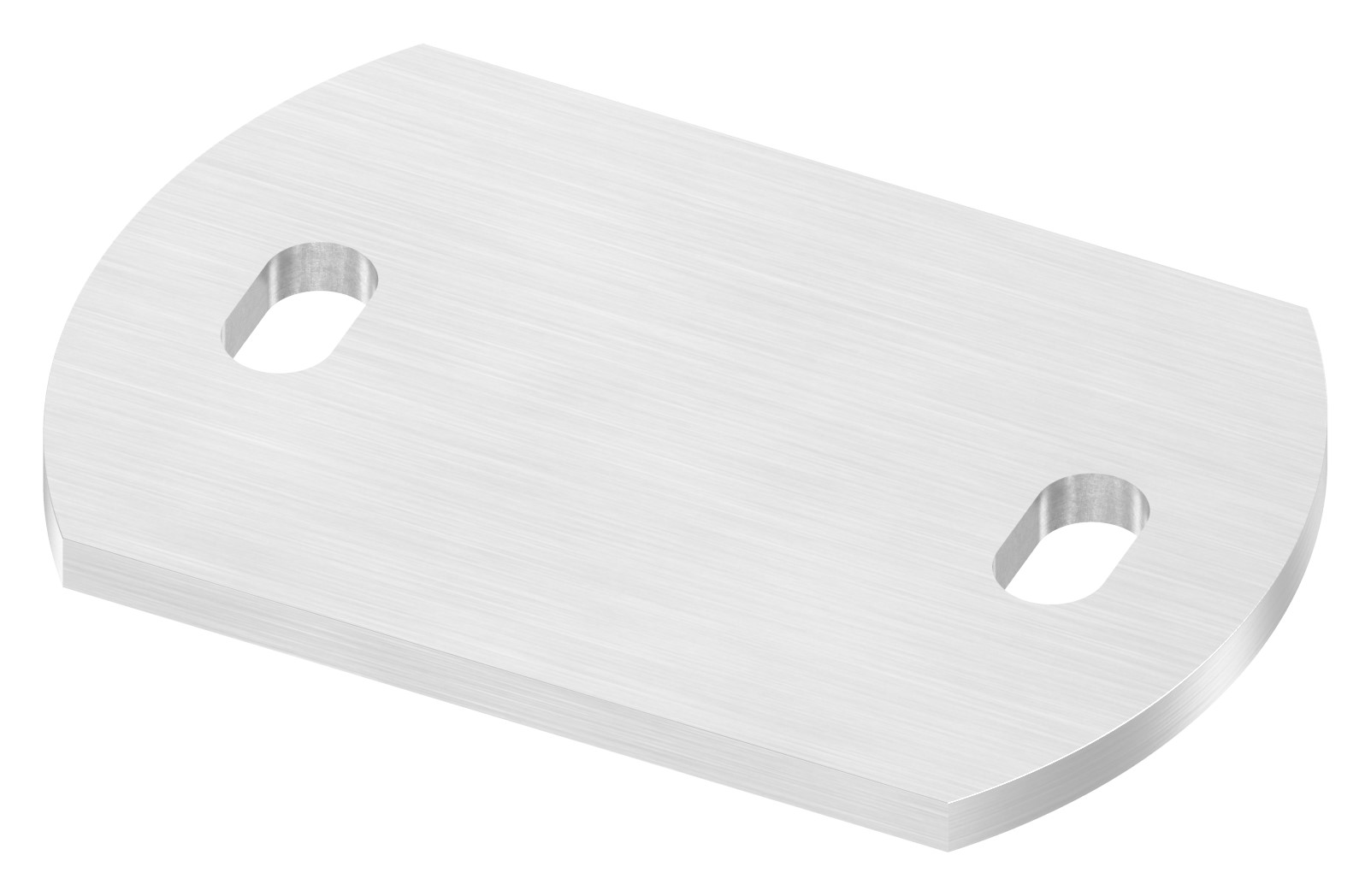 Ankerplatte, 120x80x6mm, mit Längsschliff, V2A