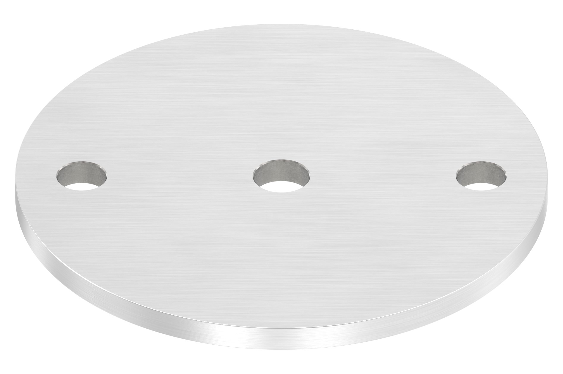 Ankerplatte Ø 120x6mm, mit Längsschliff, V2A