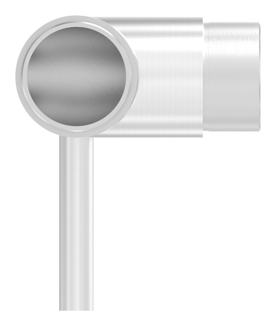 Steckecke mit Stift für Rohr 42,4x2,0mm, V2A