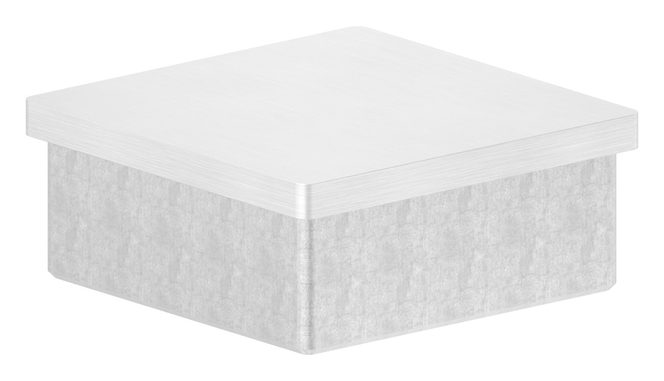 Einsteckkappe für Rohr 60x60x2,0mm, V2A