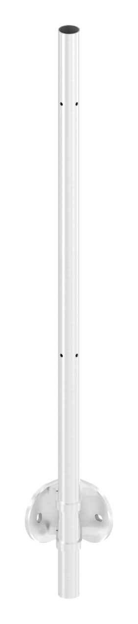 Edelstahlpfosten V2A zur Wandmontage für 90° Inneneck, H: 1190mm