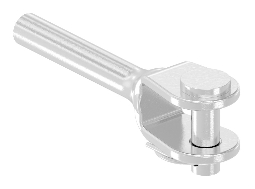 Gabelterminal zum Selbstverpressen für Seil Ø 4mm, V4A