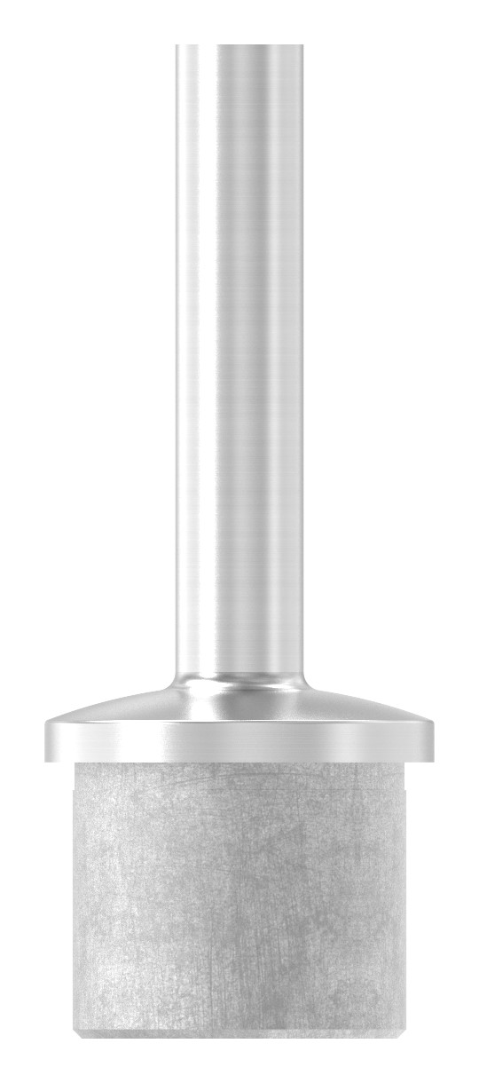 Rohrabschlussstopfen mit Stift für Rohr 42,4x3,0mm, V2A