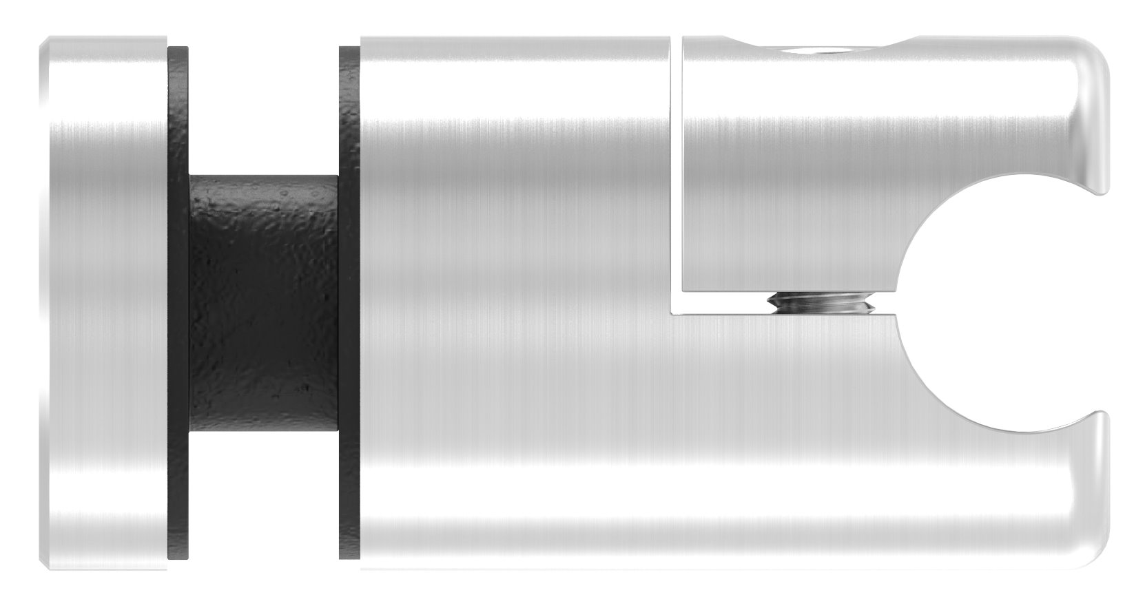 Klemmhalter mit Querstab-Glashalter Ø 25mm, zur nachträglichen Montage, V2A