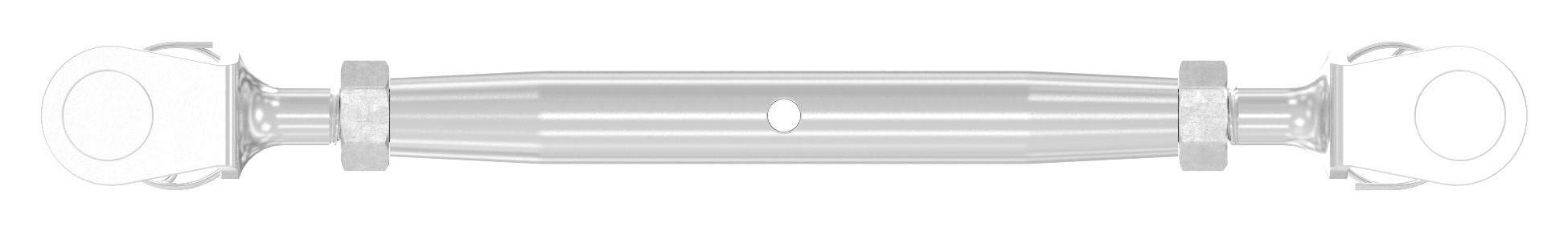 Wantenspanner Gabel/Gabel mit Gewinde M8, V4A