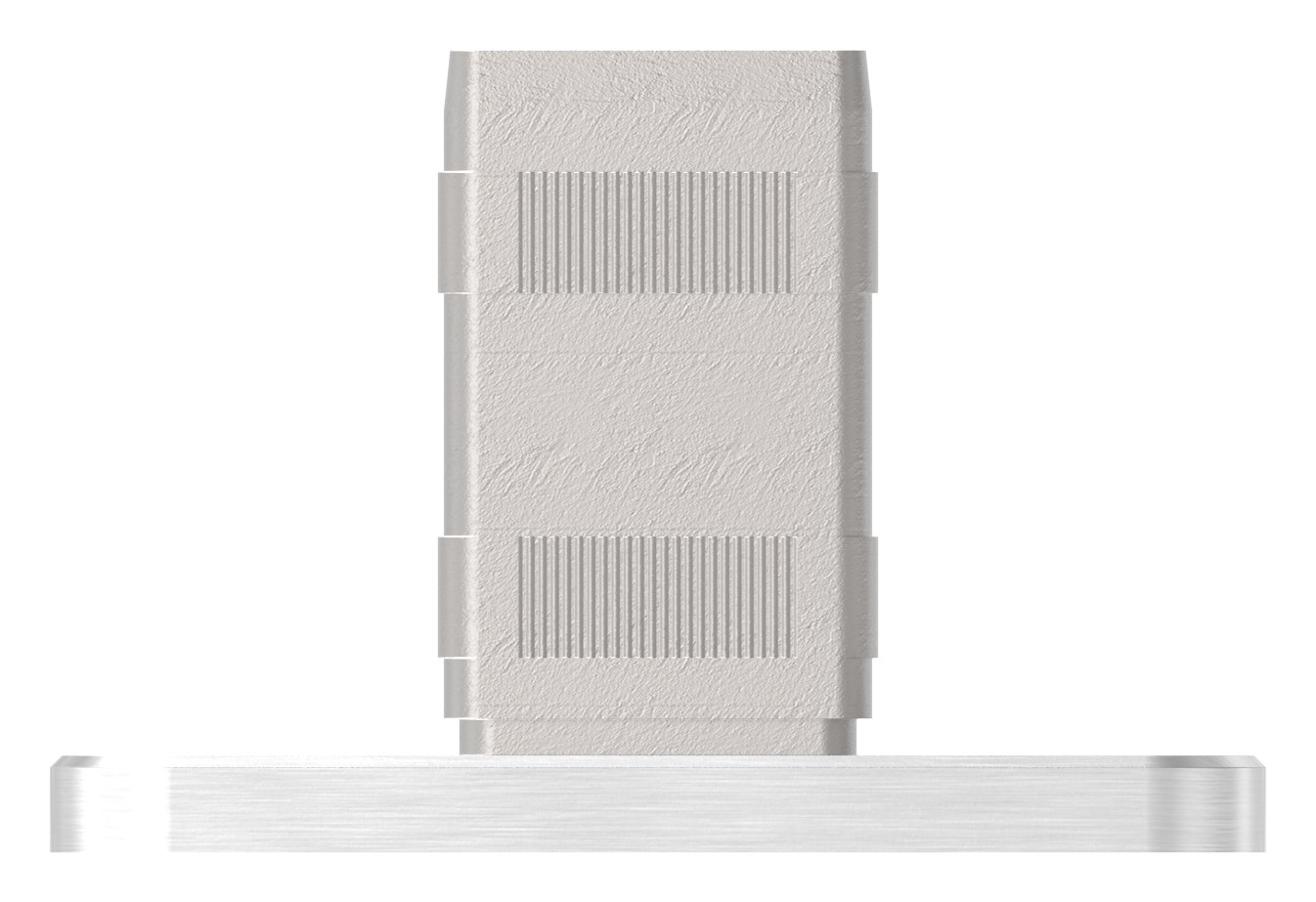 Wand- und Bodenanker mit Rändelung, für Rohr 40x40x2,0mm, V4A