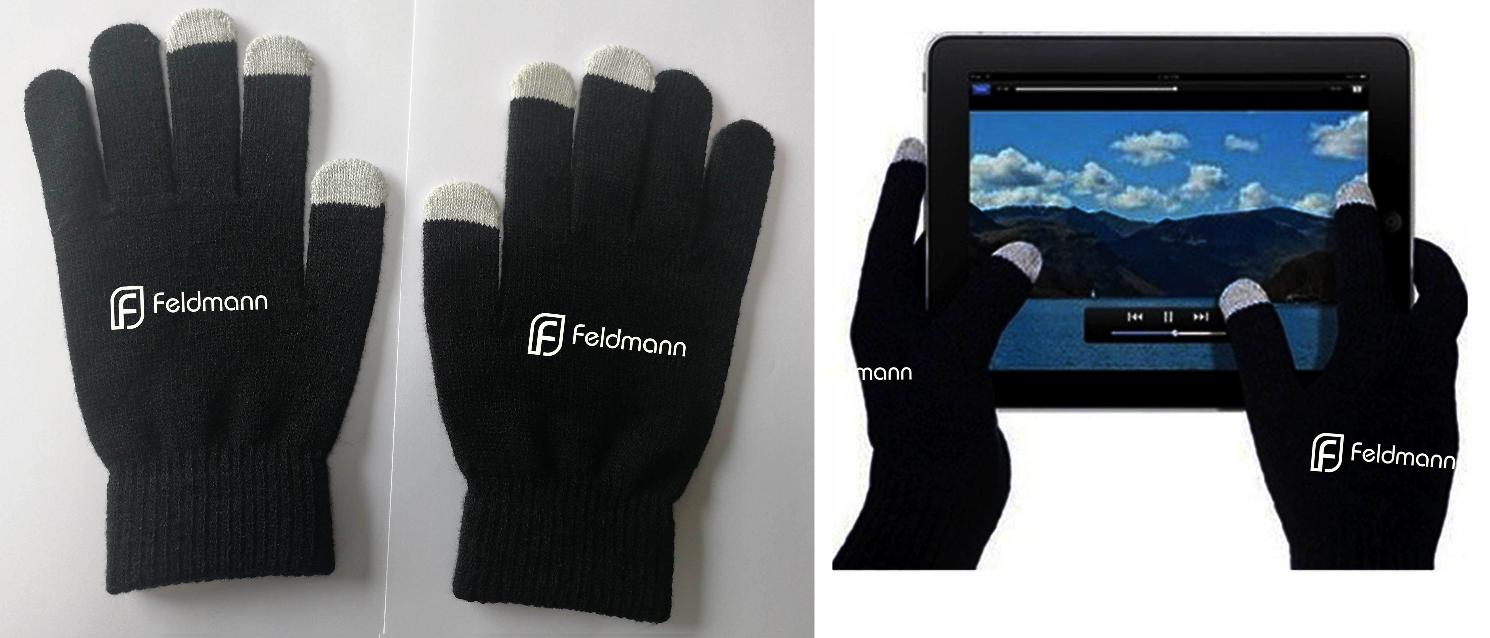 Touch-Screen Handschuhe, schwarz, 1 Paar