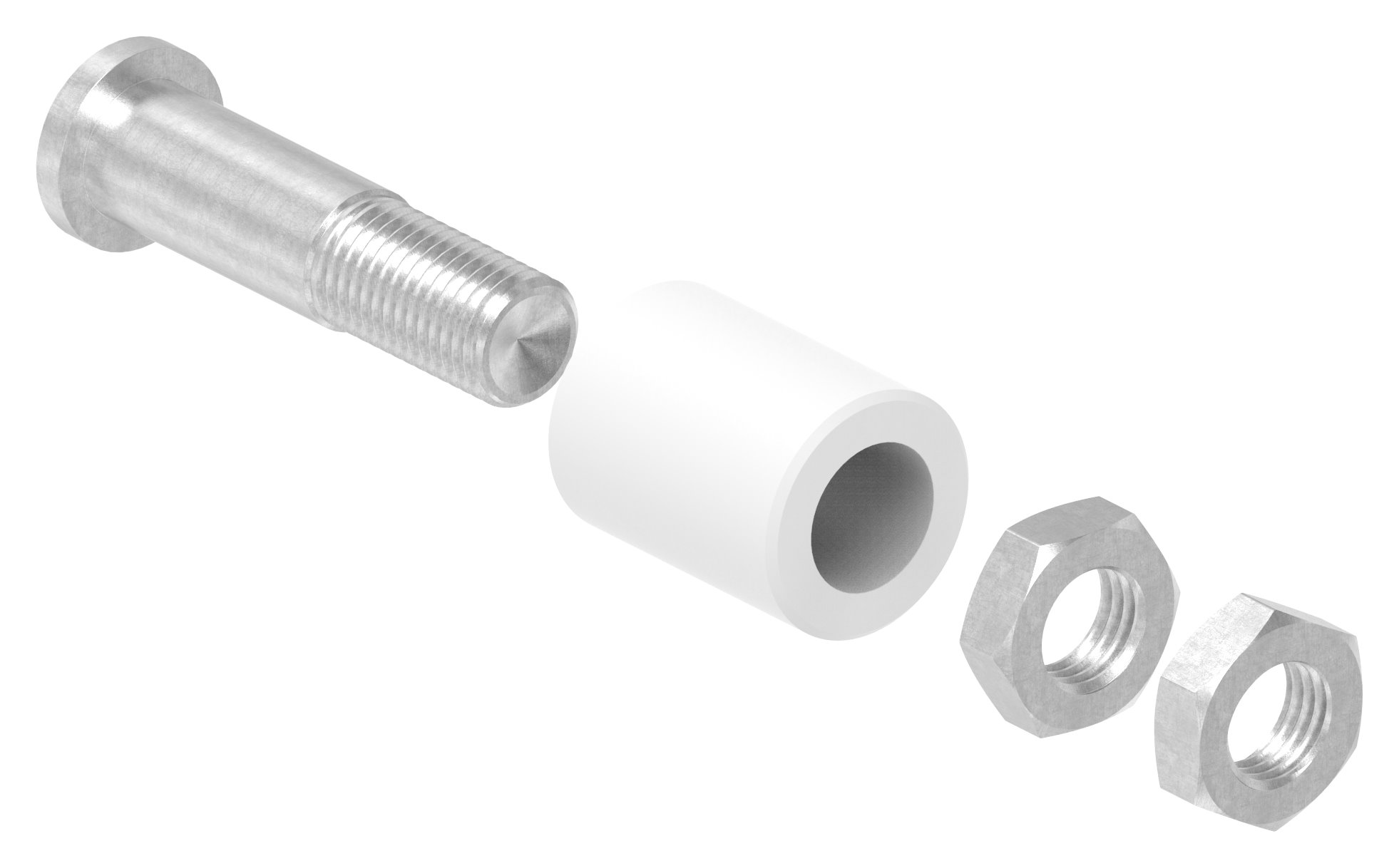 Führungsrolle Ø 30 x 40mm, Gewinde M16, V2A