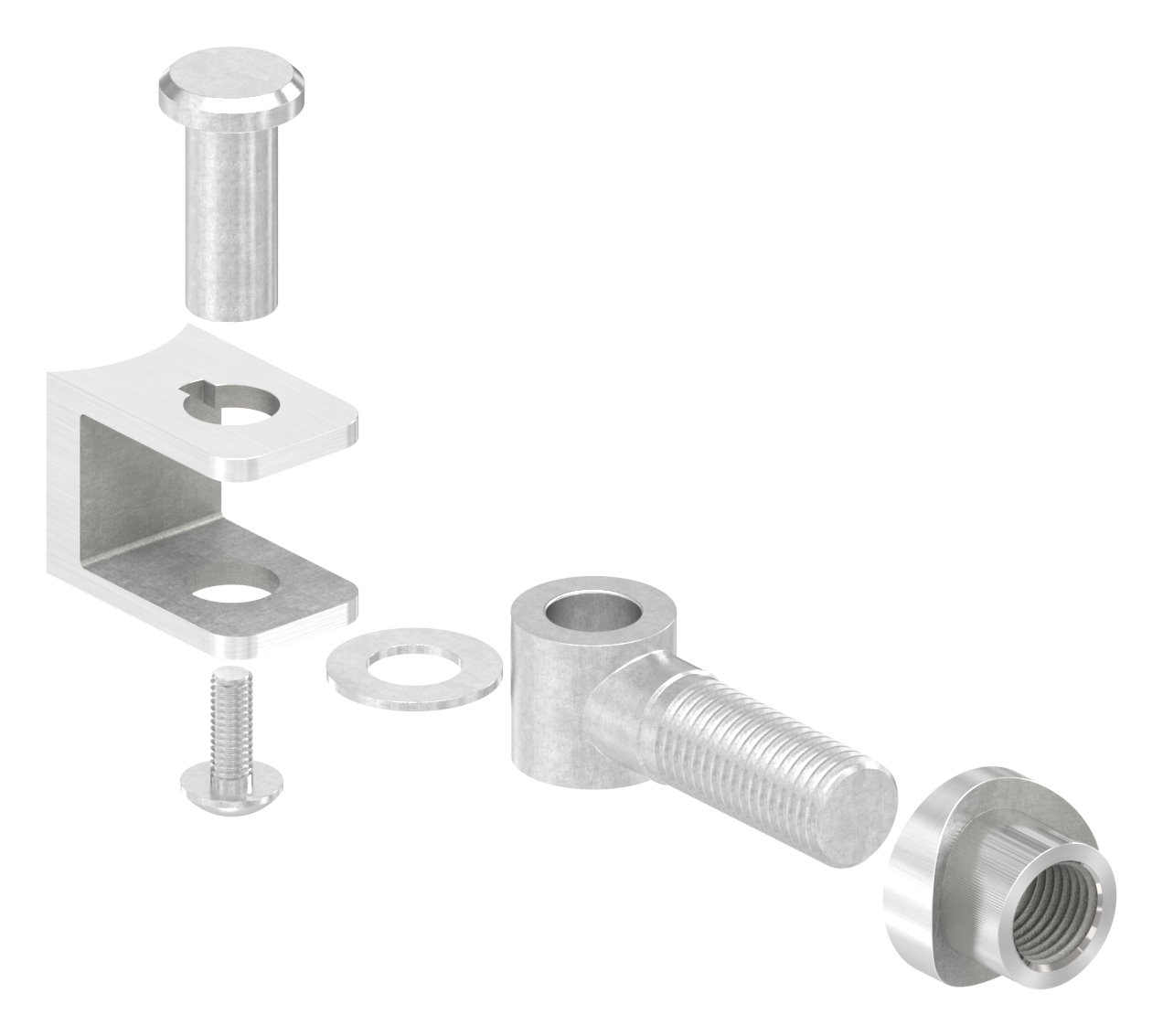 Torband mit Gewindehülse M16 für Rohr 42,4mm, V2A