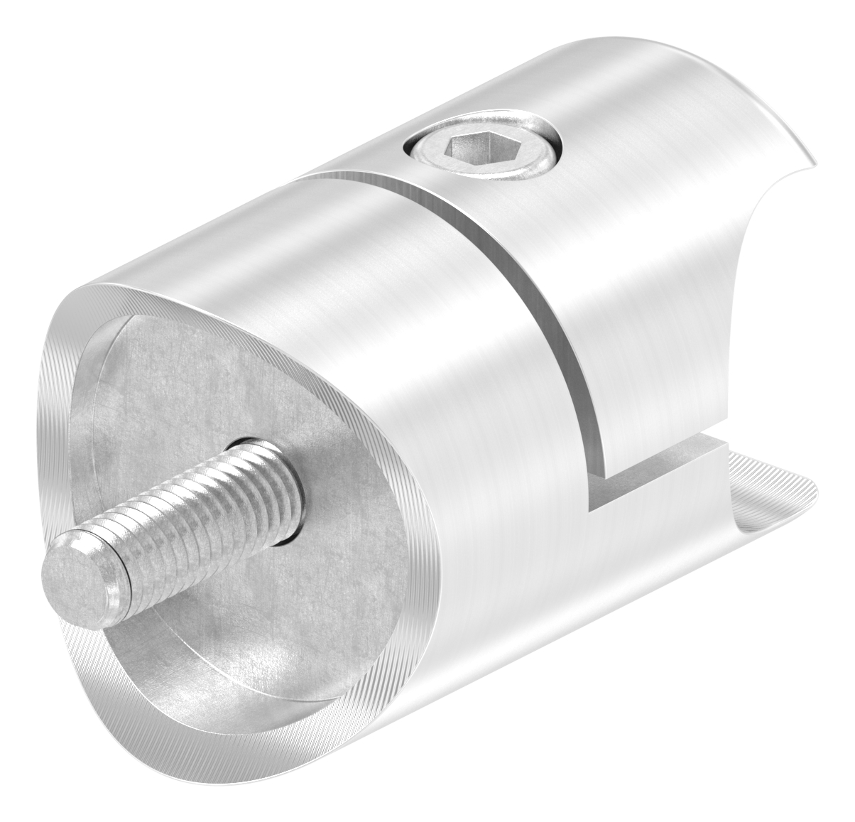 Halter für rundes Klemmprofil 21,3mm Anschluss: 42,4mm, V2A