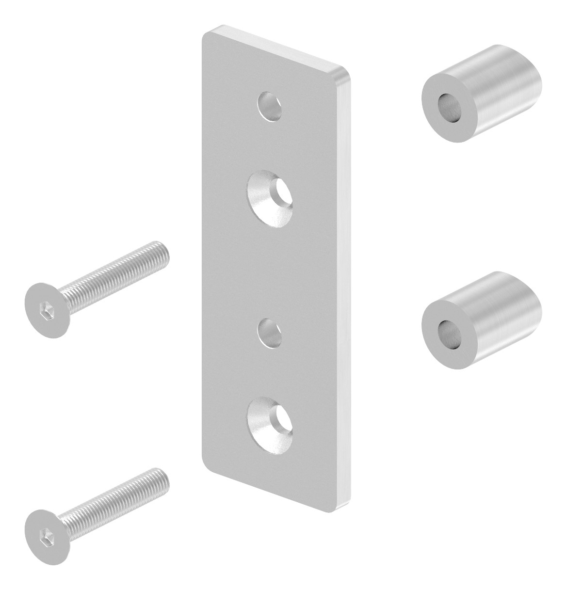 Wandbefestigung für Geländerpfosten 42,4mm, V2A